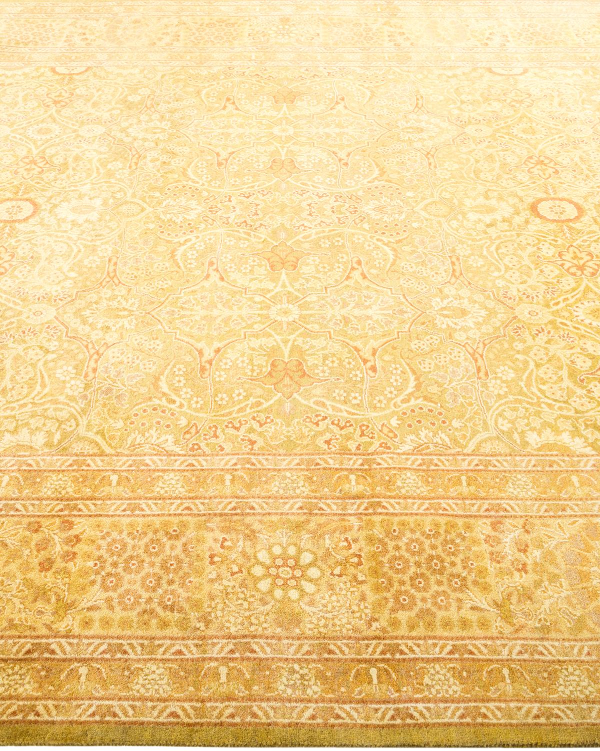 Tapis traditionnel vert moghol unique fait main, unique en son genre Neuf - En vente à Norwalk, CT