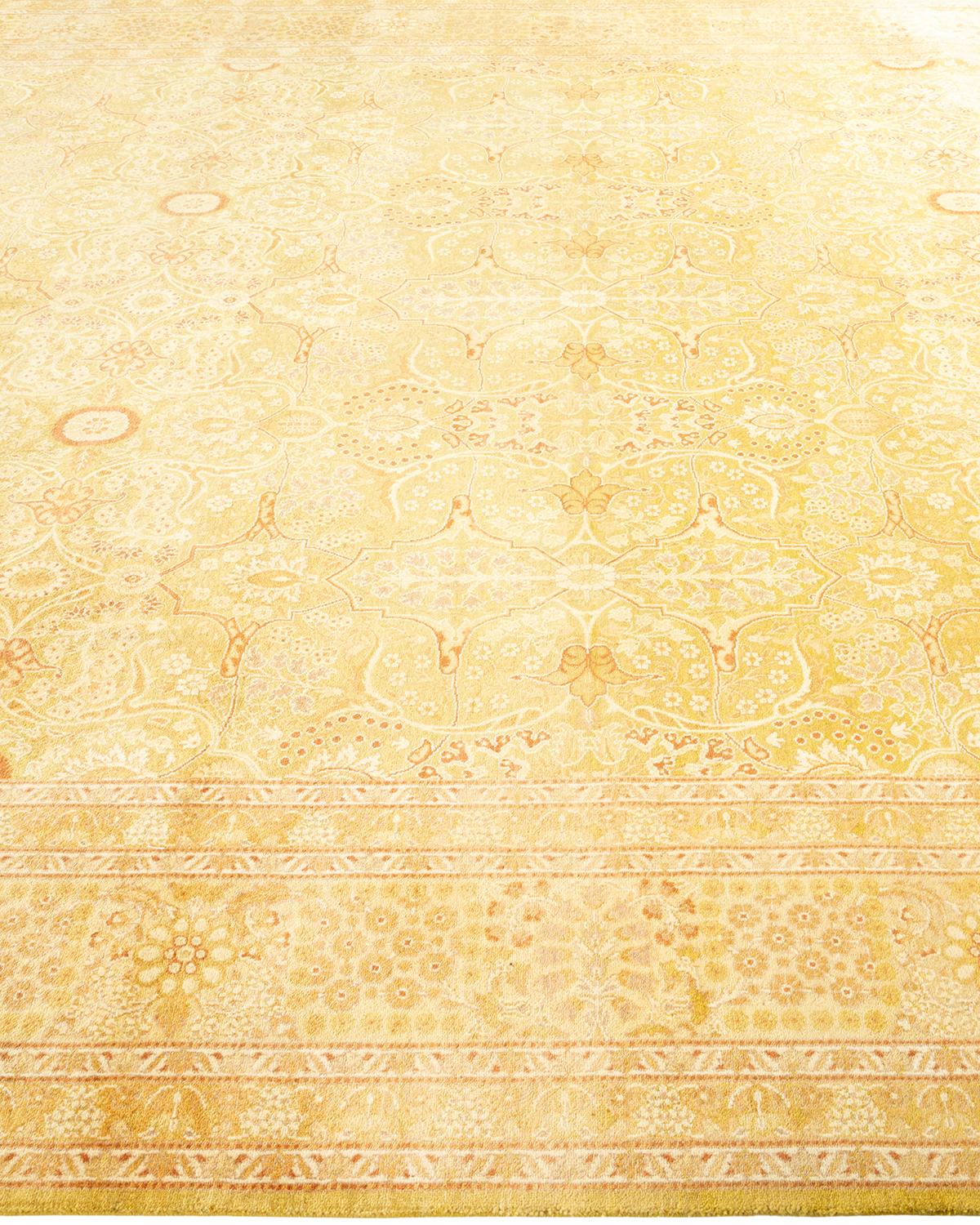Tapis traditionnel vert moghol unique fait main, unique en son genre Neuf - En vente à Norwalk, CT
