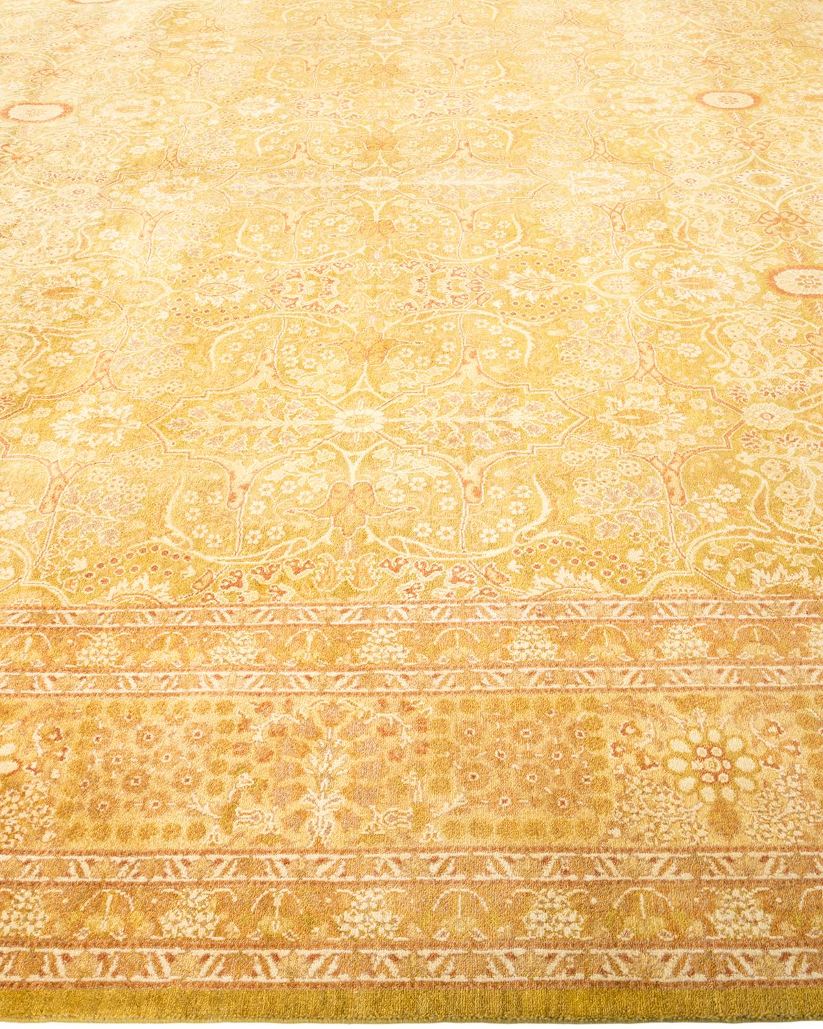 Tapis traditionnel vert moghol unique fait main, unique en son genre Neuf - En vente à Norwalk, CT