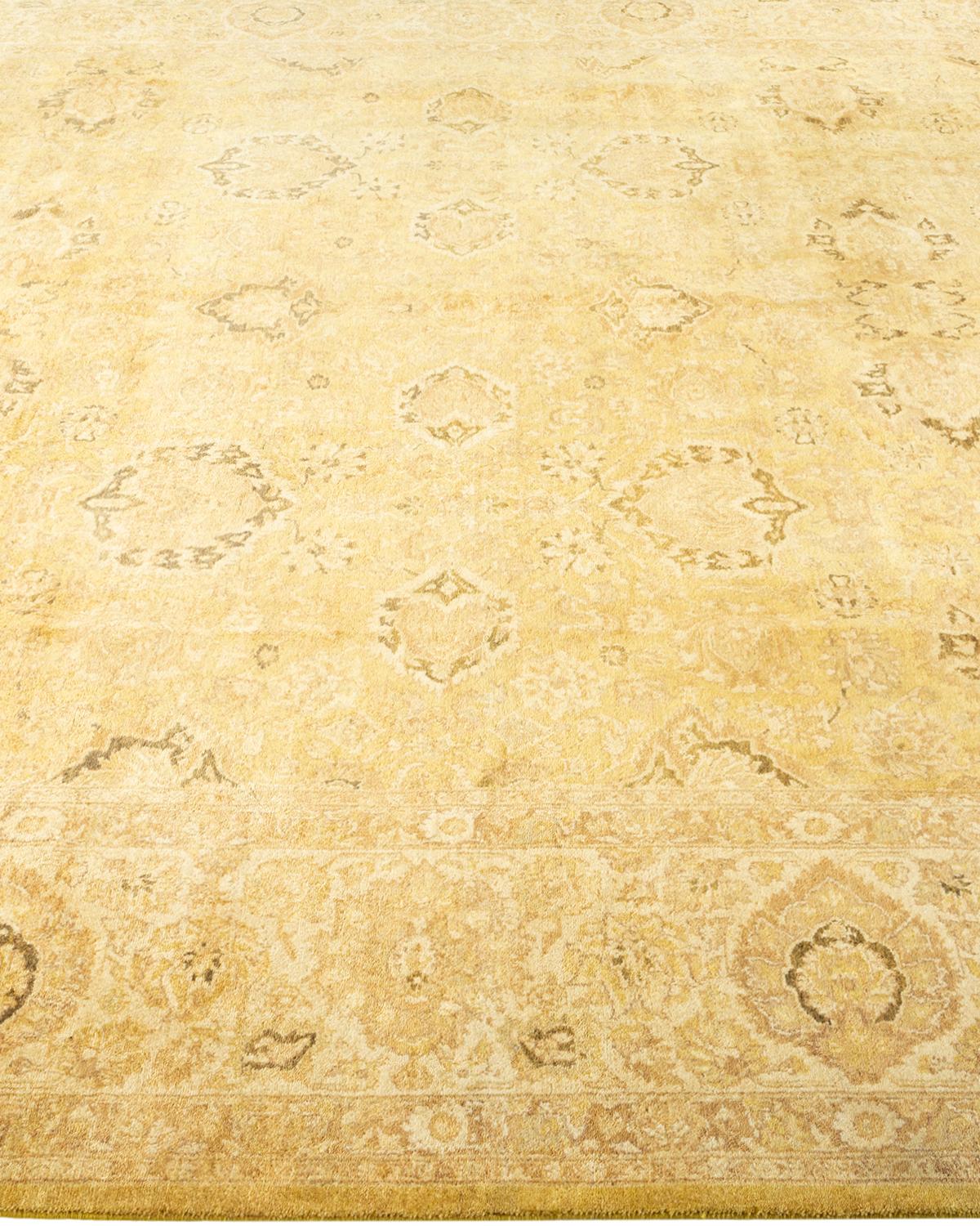 Tapis traditionnel vert moghol unique fait main, unique en son genre Neuf - En vente à Norwalk, CT