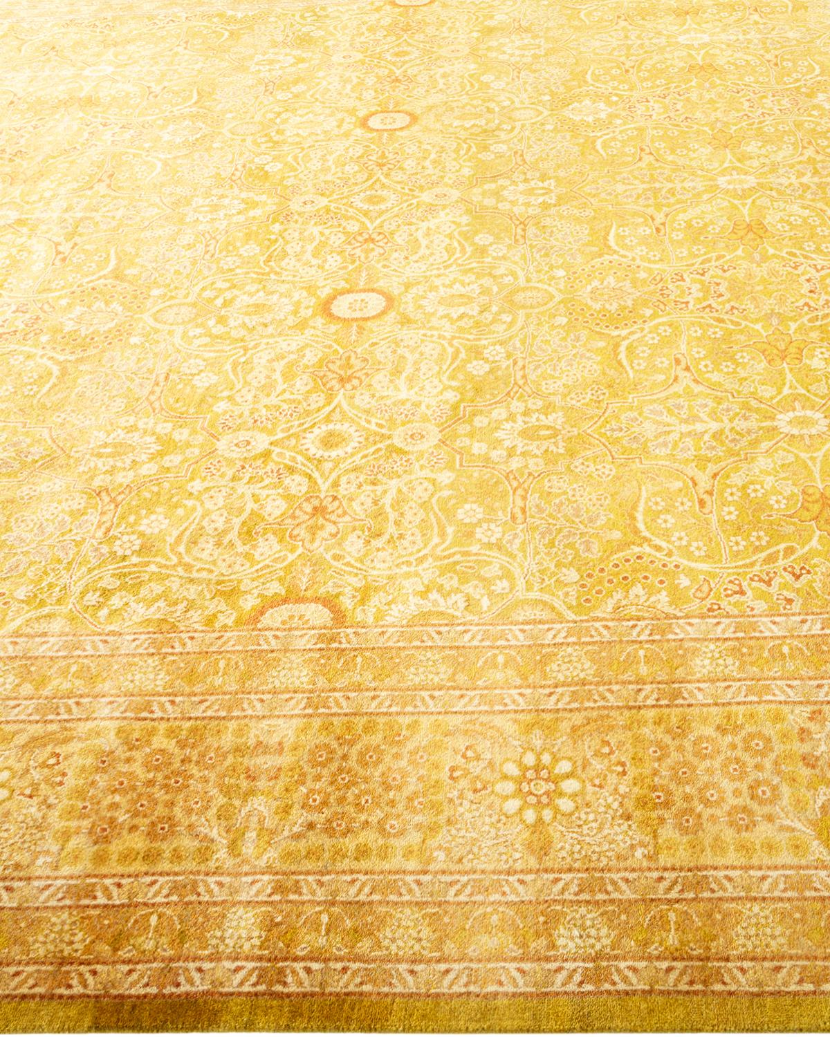 Tapis traditionnel vert moghol unique fait main, unique en son genre Neuf - En vente à Norwalk, CT