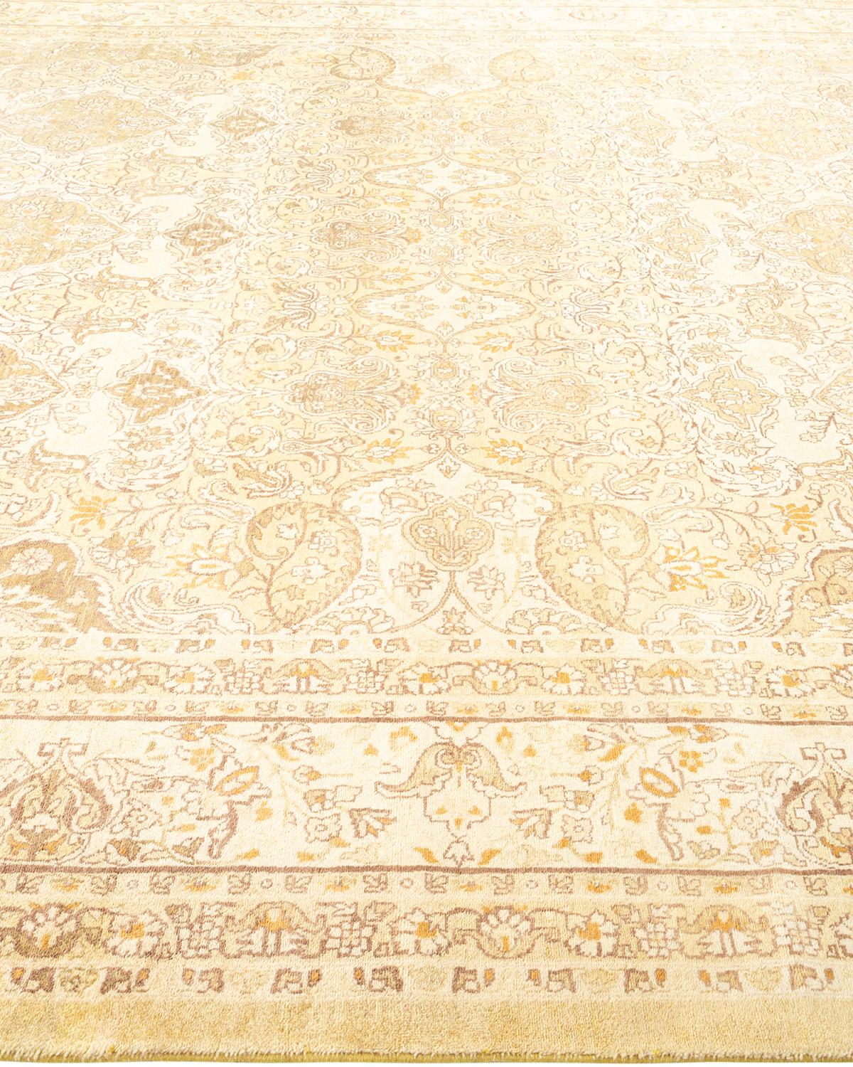 Tapis traditionnel vert moghol unique fait main, unique en son genre Neuf - En vente à Norwalk, CT