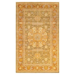 Tappeto tradizionale Hand Made unico nel suo genere, di colore verde Greene & Greene