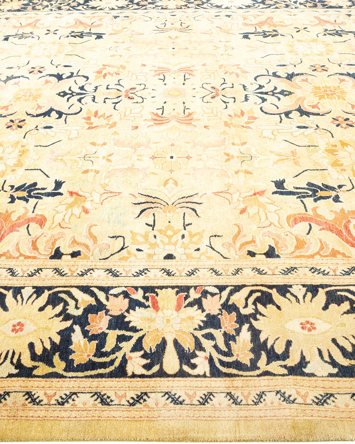 Tapis traditionnel vert moghol unique fait main, unique en son genre Neuf - En vente à Norwalk, CT