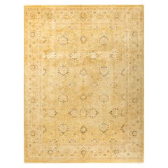 Tapis traditionnel vert moghol unique fait main, unique en son genre