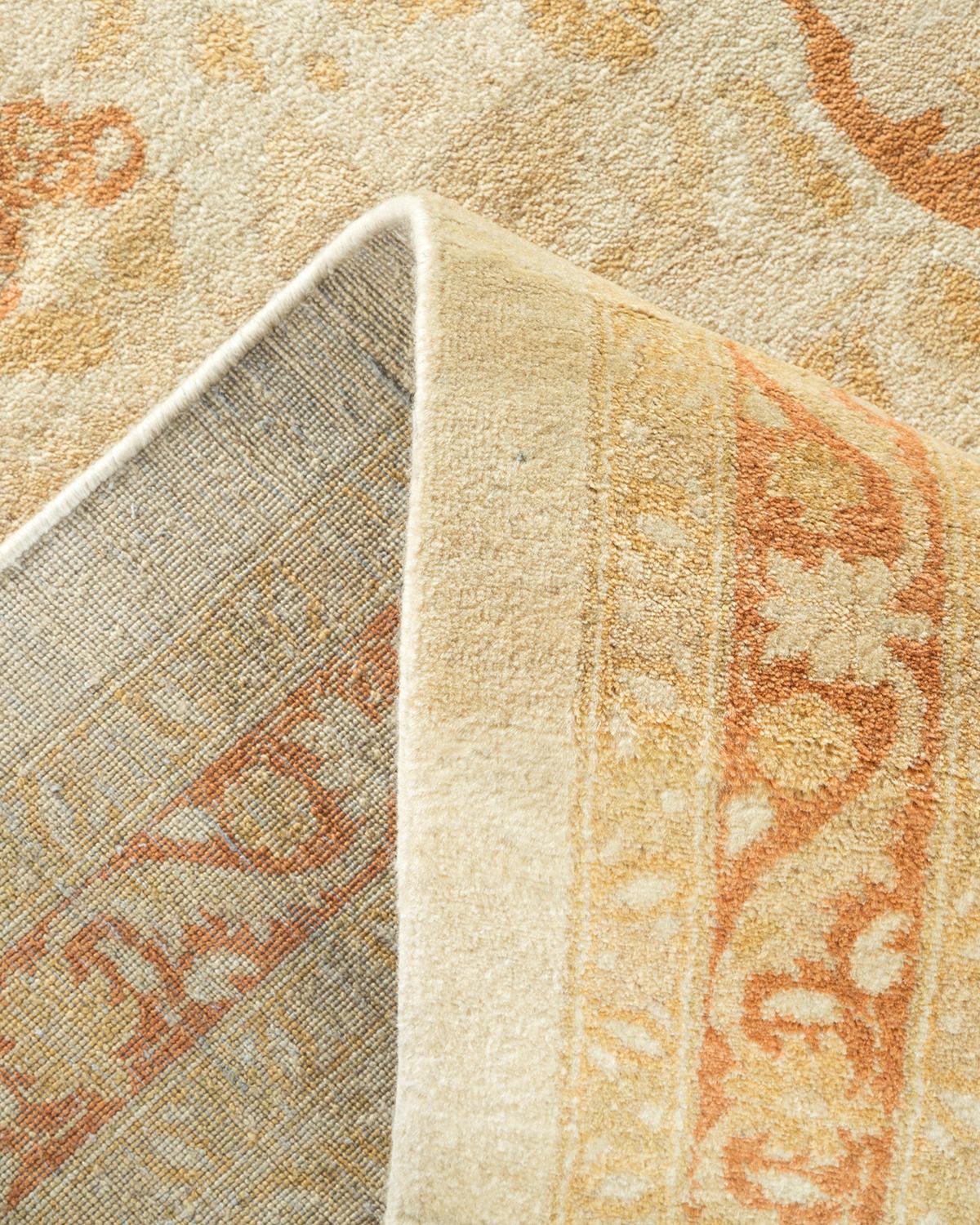 Pakistano Tappeto tradizionale Mogul avorio Hand Made unico nel suo genere in vendita