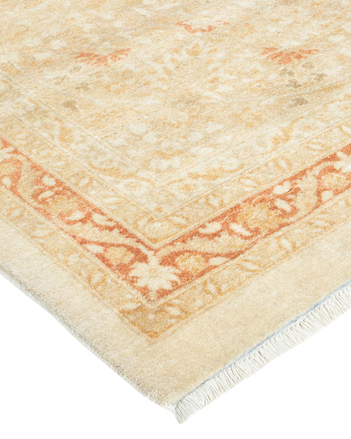 Lana Tappeto tradizionale Mogul avorio Hand Made unico nel suo genere in vendita