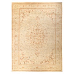 Alfombra tradicional única Hand Made Mogul Marfil