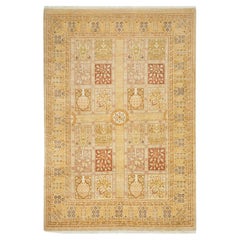 Alfombra tradicional única Hand Made Mogul marfil