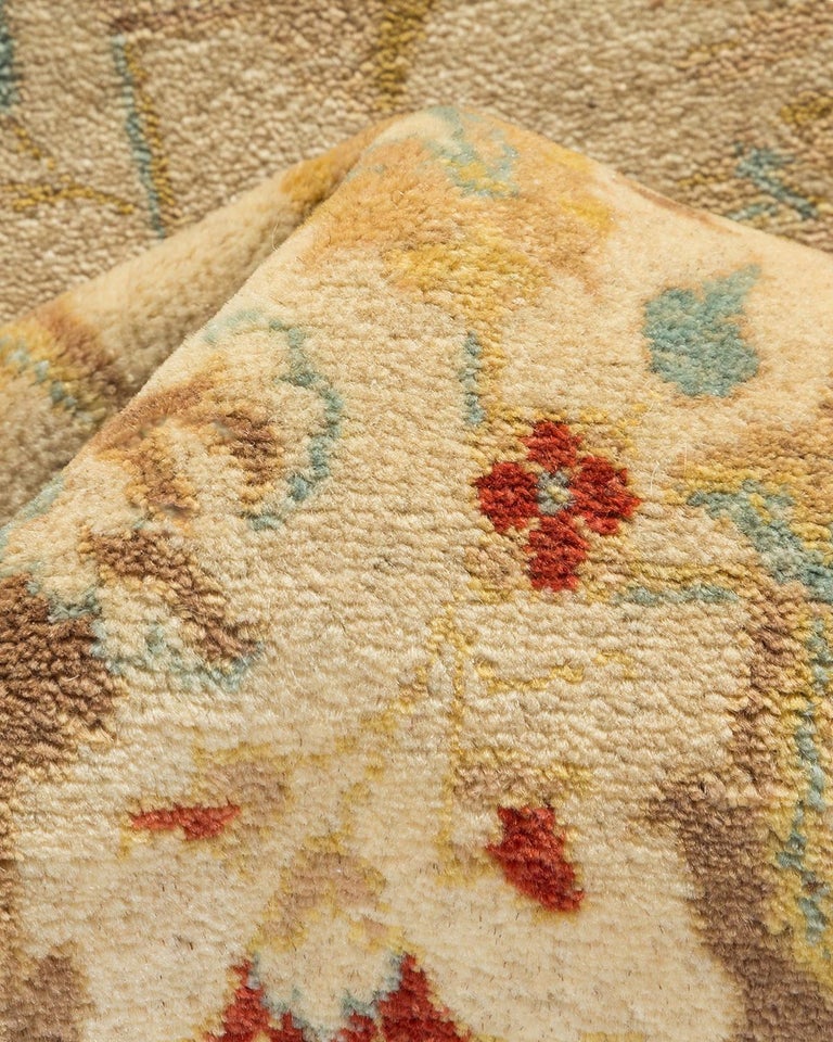 Ivory Rug Handmade One-of-a-kind Hand Made Traditional Mogul Ivory Area Rug For Sale at ...