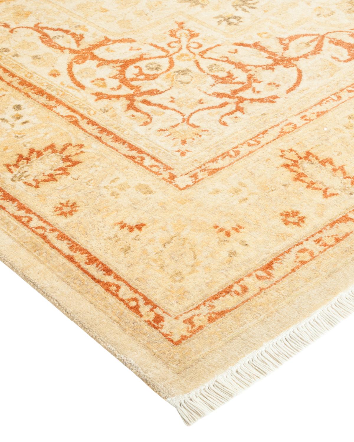 Alfombra tradicional única Hand Made Mogul marfil Lana en venta