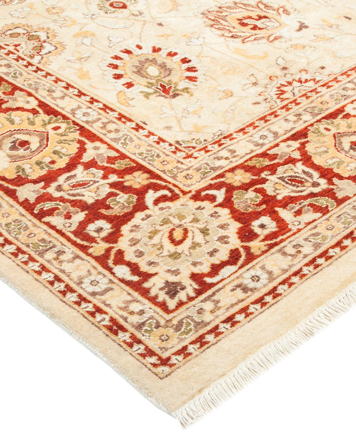 Alfombra tradicional única Hand Made Mogul marfil Lana en venta