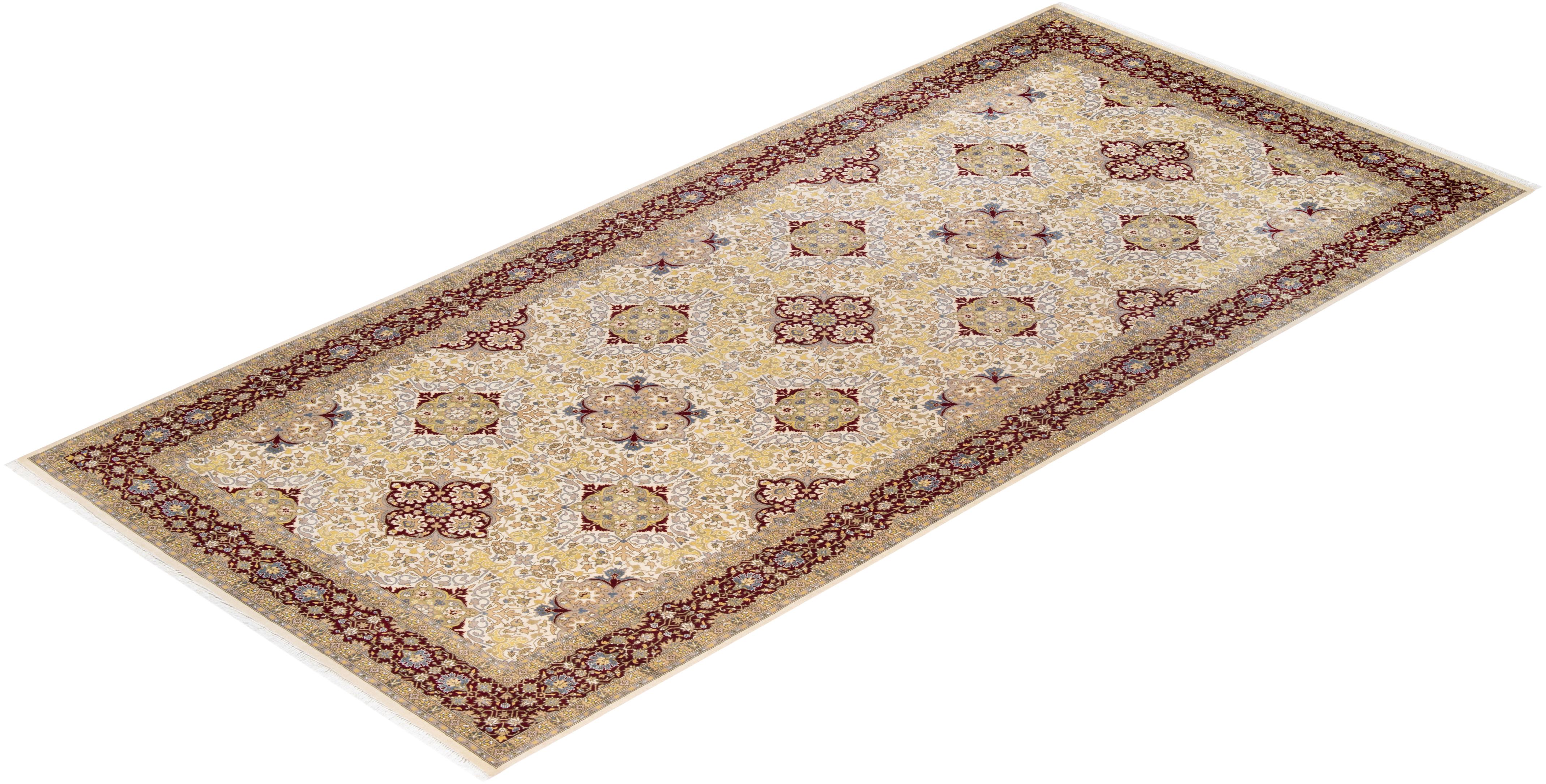With understated palettes and allover designs, the rugs in the Mogul Collection will bring timeless sophistication to any room. Influenced by a spectrum of Turkish, Indian, and Persian designs, the artisans who handweave these wool rugs imbue