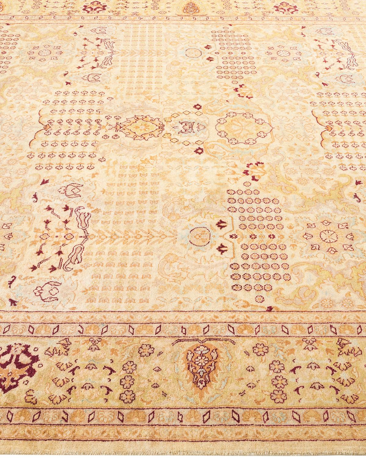 Alfombra tradicional única Hand Made Mogul marfil en Nuevo estado para la venta en Norwalk, CT