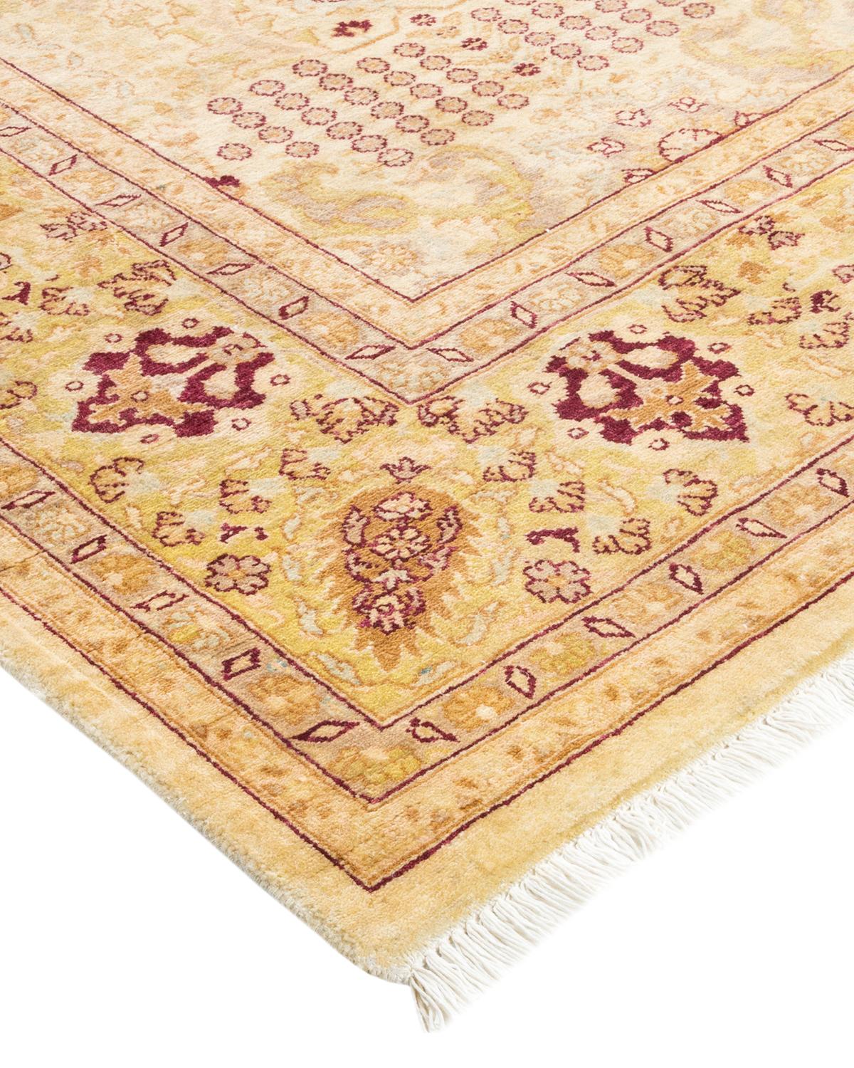 Alfombra tradicional única Hand Made Mogul marfil Lana en venta