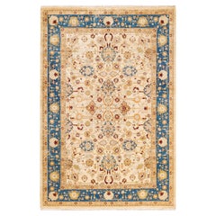 Alfombra tradicional única Hand Made Mogul marfil