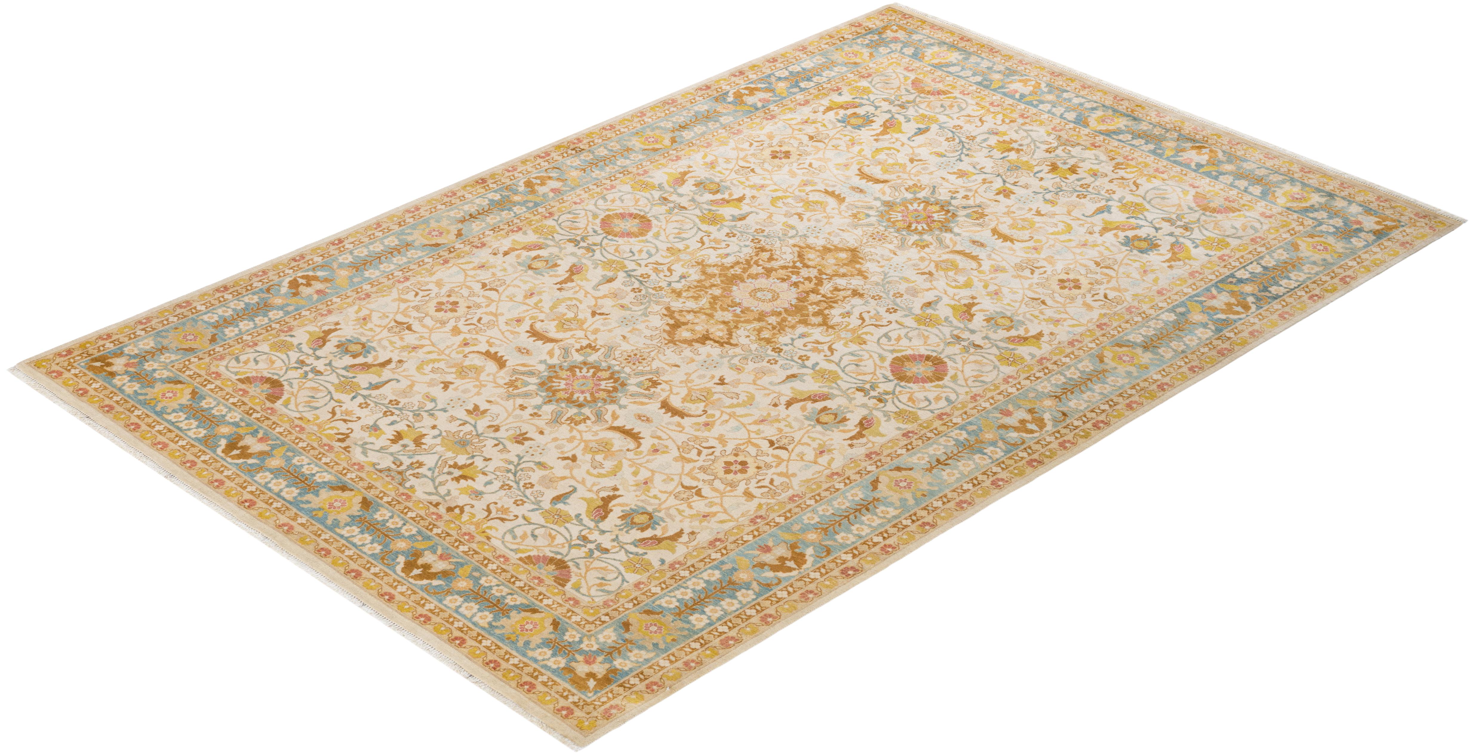 With understated palettes and allover designs, the rugs in the Mogul Collection will bring timeless sophistication to any room. Influenced by a spectrum of Turkish, Indian, and Persian designs, the artisans who handweave these wool rugs imbue