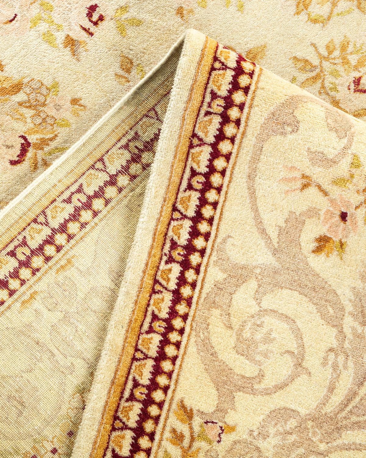 Pakistano Tappeto tradizionale Mogul avorio Hand Made unico nel suo genere in vendita