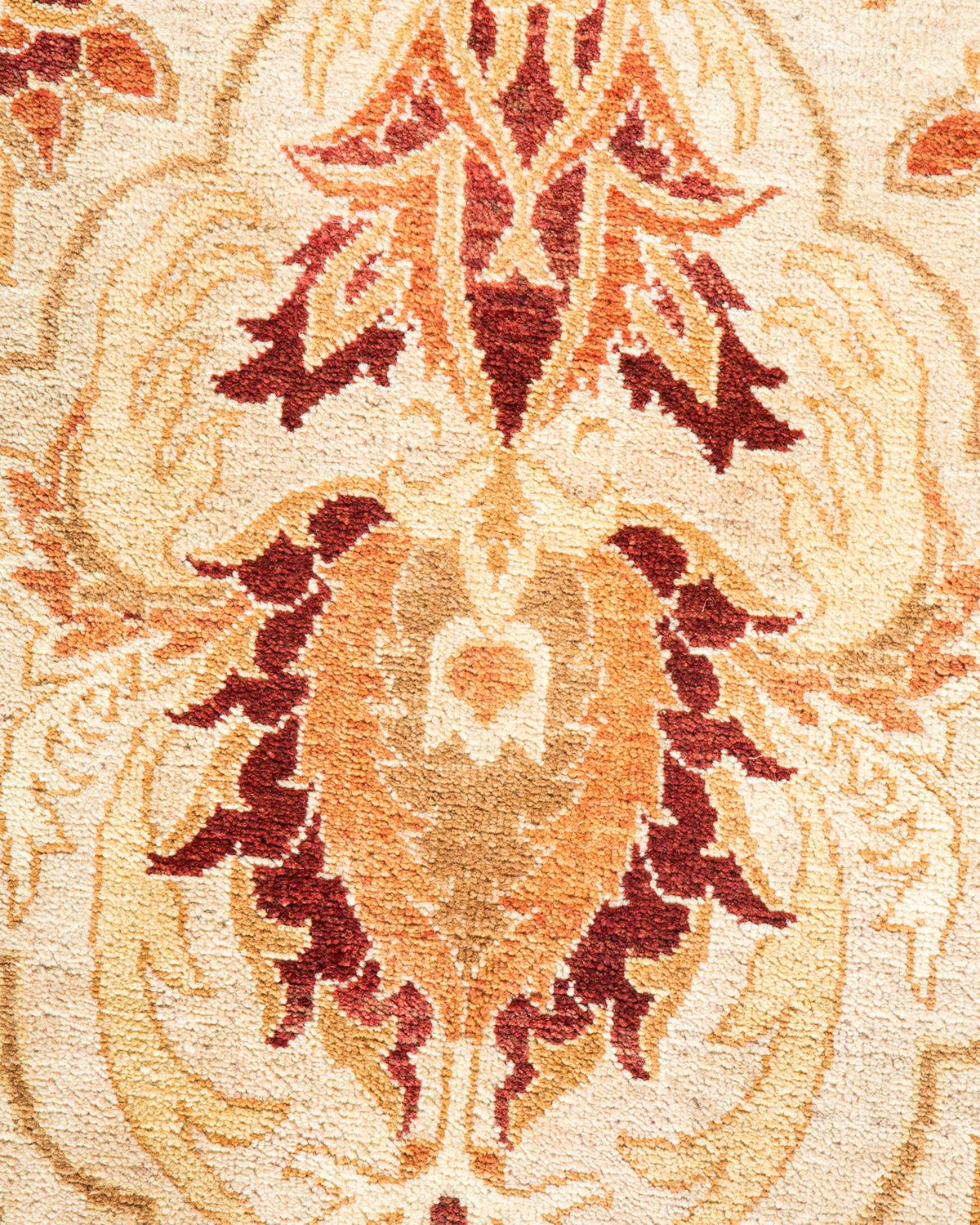 Alfombra tradicional única Hand Made Mogul marfil Siglo XXI y contemporáneo en venta
