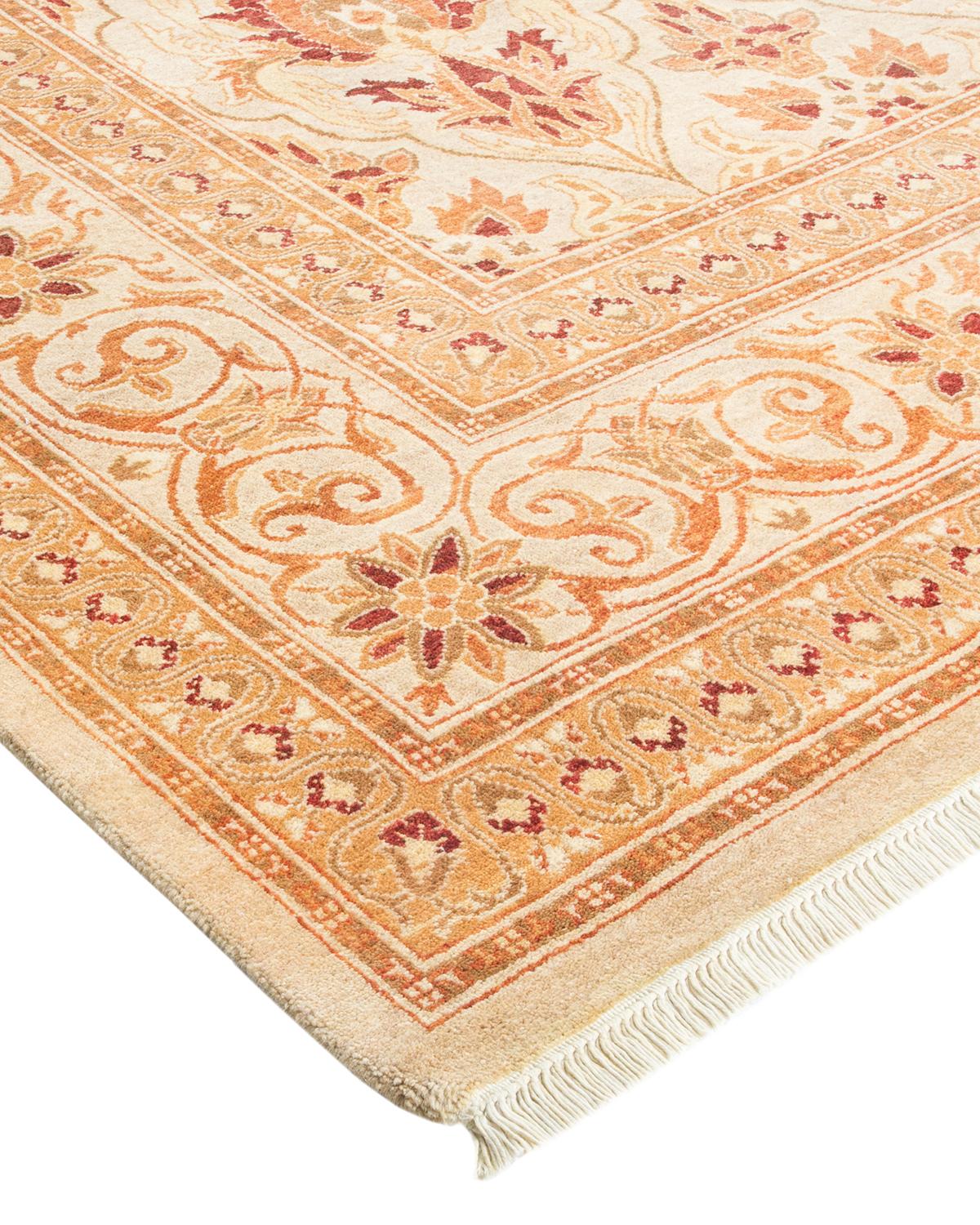 Alfombra tradicional única Hand Made Mogul marfil Lana en venta