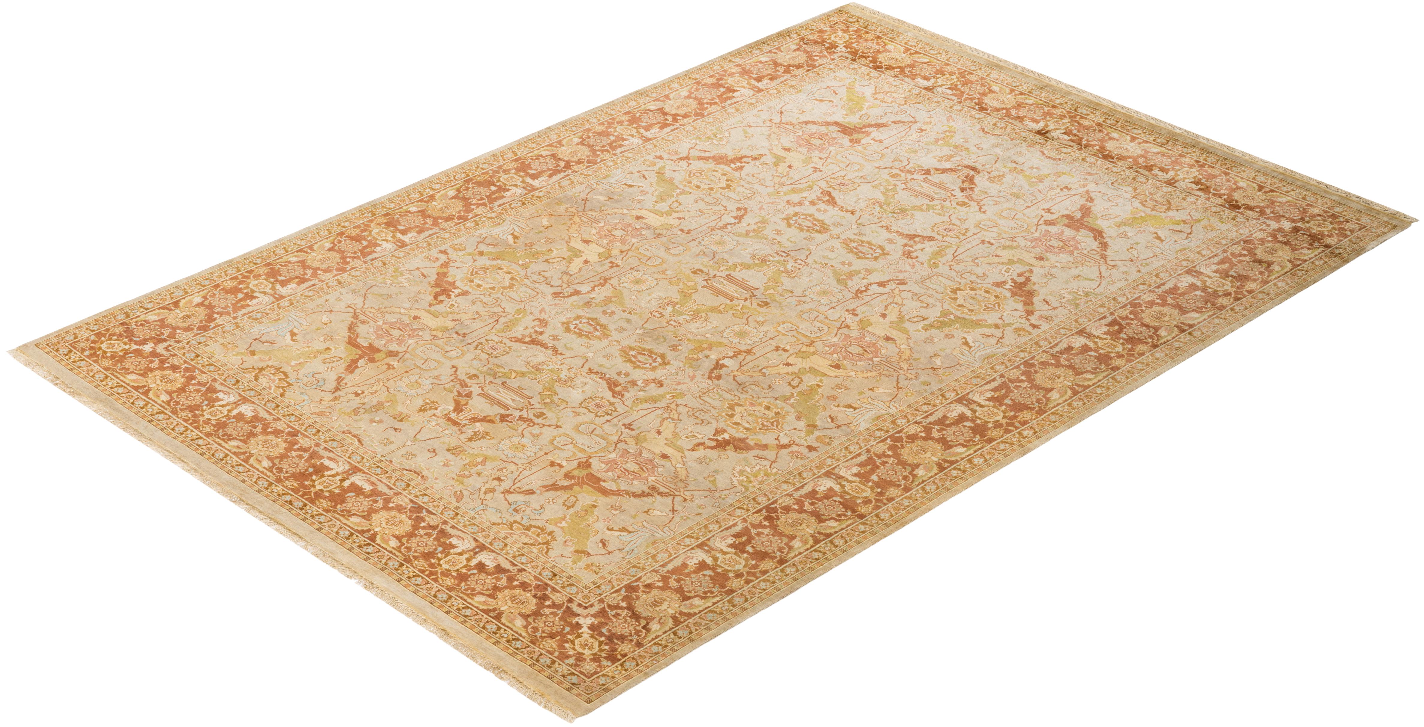 With understated palettes and allover designs, the rugs in the Mogul Collection will bring timeless sophistication to any room. Influenced by a spectrum of Turkish, Indian, and Persian designs, the artisans who handweave these wool rugs imbue