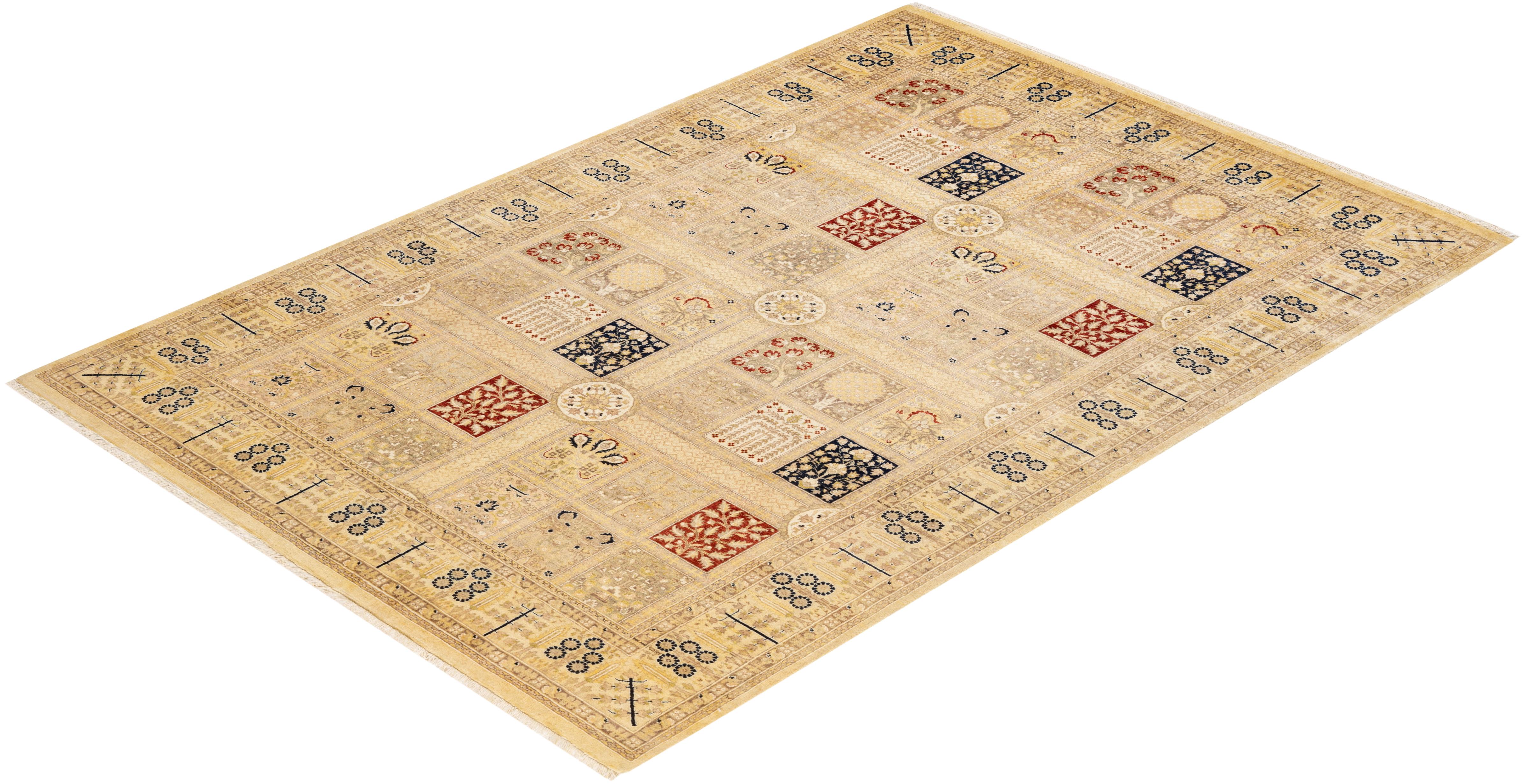 With understated palettes and allover designs, the rugs in the Mogul Collection will bring timeless sophistication to any room. Influenced by a spectrum of Turkish, Indian, and Persian designs, the artisans who handweave these wool rugs imbue