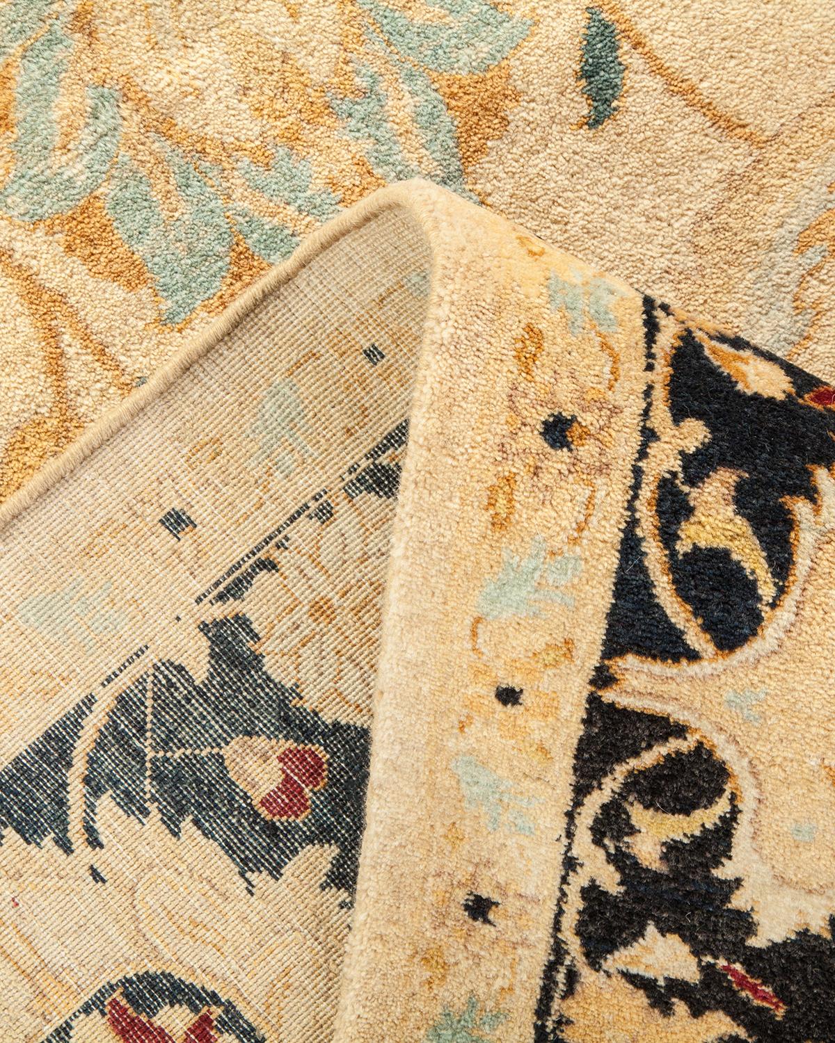 Pakistano Tappeto tradizionale Mogul avorio Hand Made unico nel suo genere in vendita
