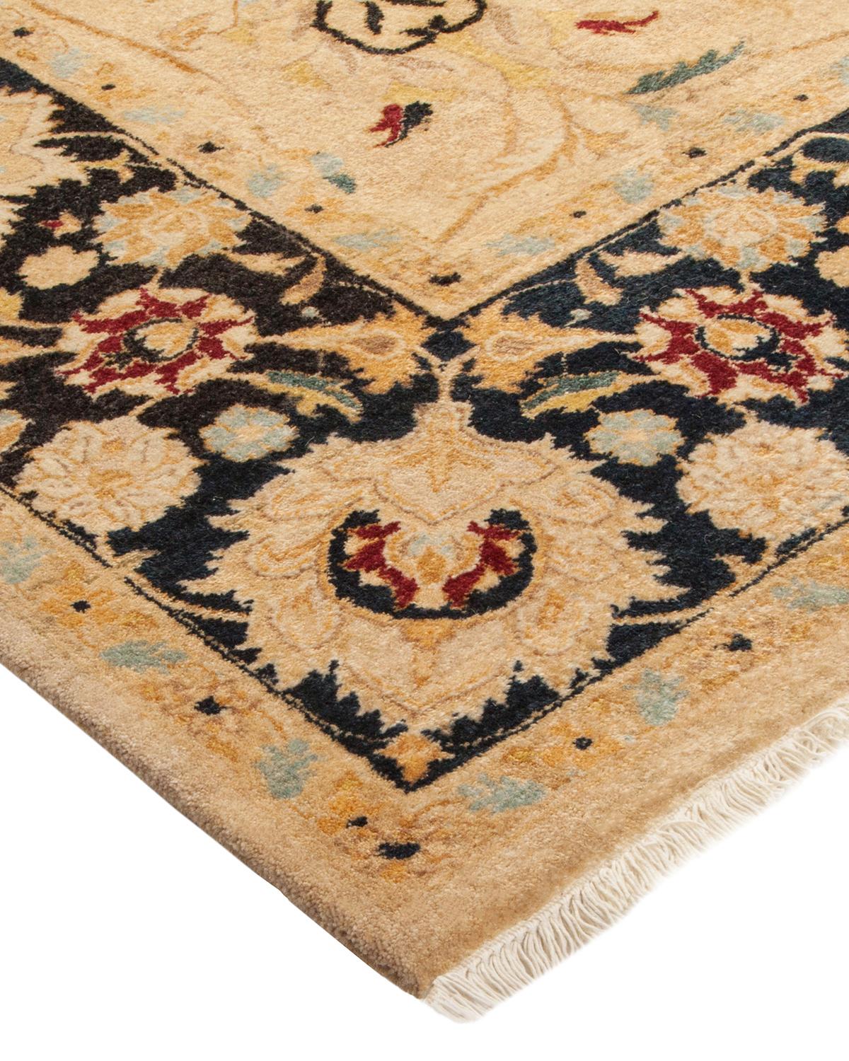 Lana Tappeto tradizionale Mogul avorio Hand Made unico nel suo genere in vendita