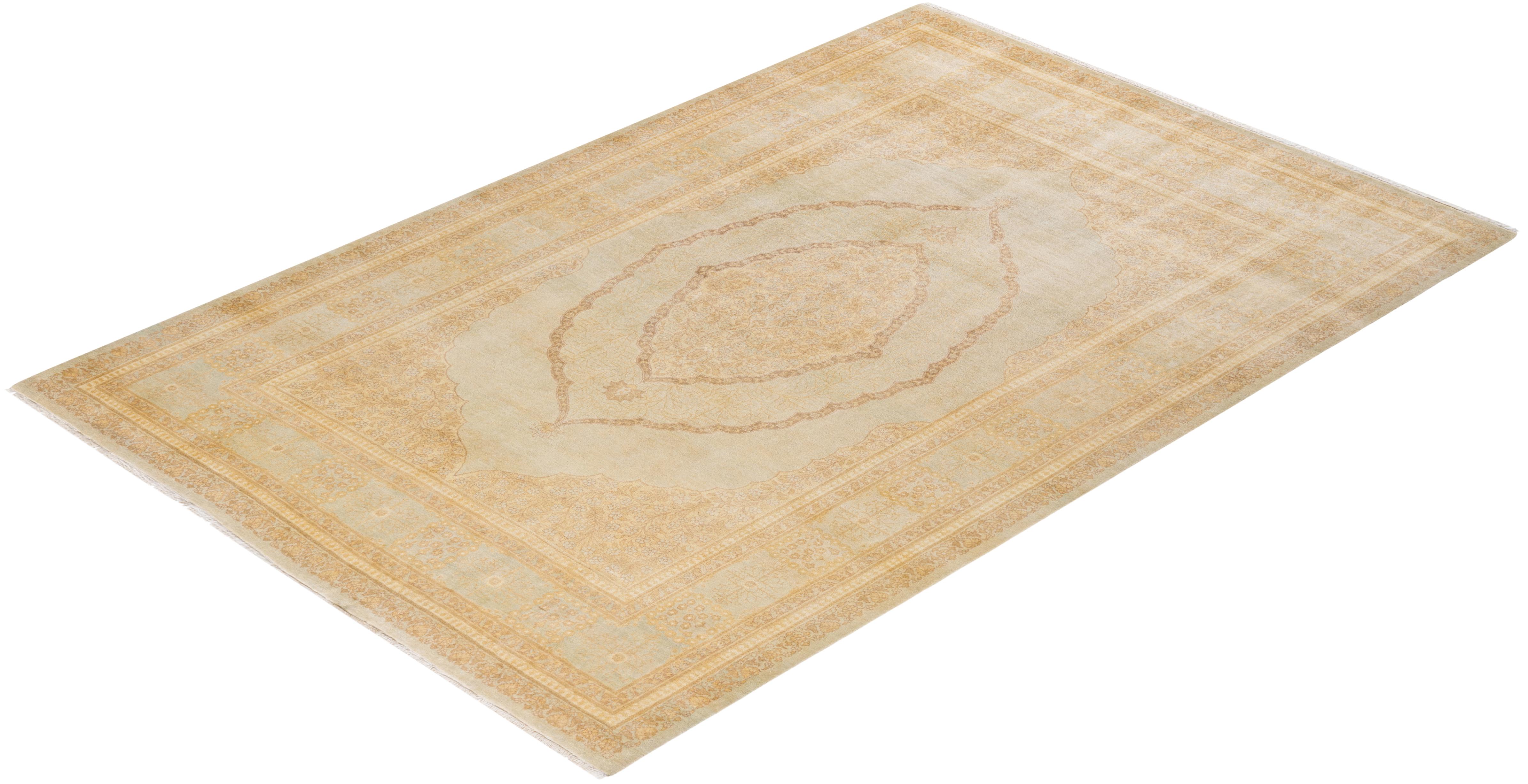With understated palettes and allover designs, the rugs in the Mogul Collection will bring timeless sophistication to any room. Influenced by a spectrum of Turkish, Indian, and Persian designs, the artisans who handweave these wool rugs imbue