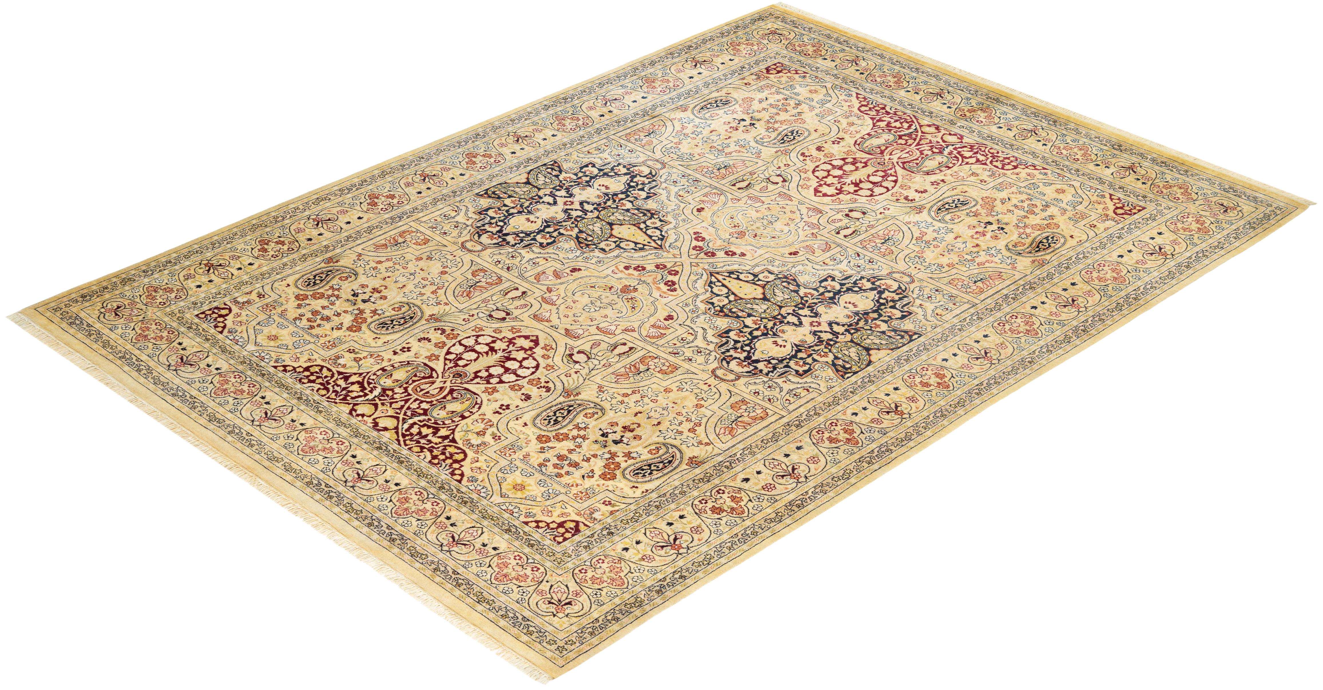 Avec leurs palettes discrètes et leurs motifs à l'envers, les tapis de la collection Mogul apporteront une sophistication intemporelle à n'importe quelle pièce. Influencés par un éventail de motifs turcs, indiens et persans, les artisans qui tissent