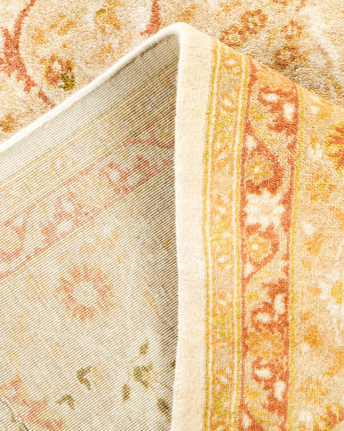 Pakistano Tappeto tradizionale Mogul avorio Hand Made unico nel suo genere in vendita