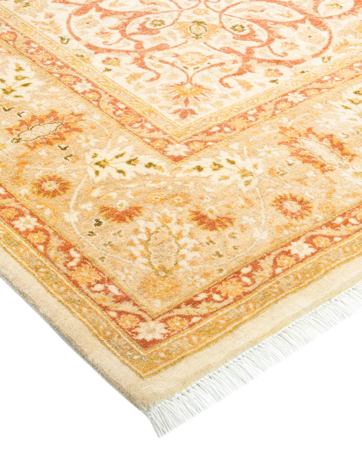 Lana Tappeto tradizionale Mogul avorio Hand Made unico nel suo genere in vendita