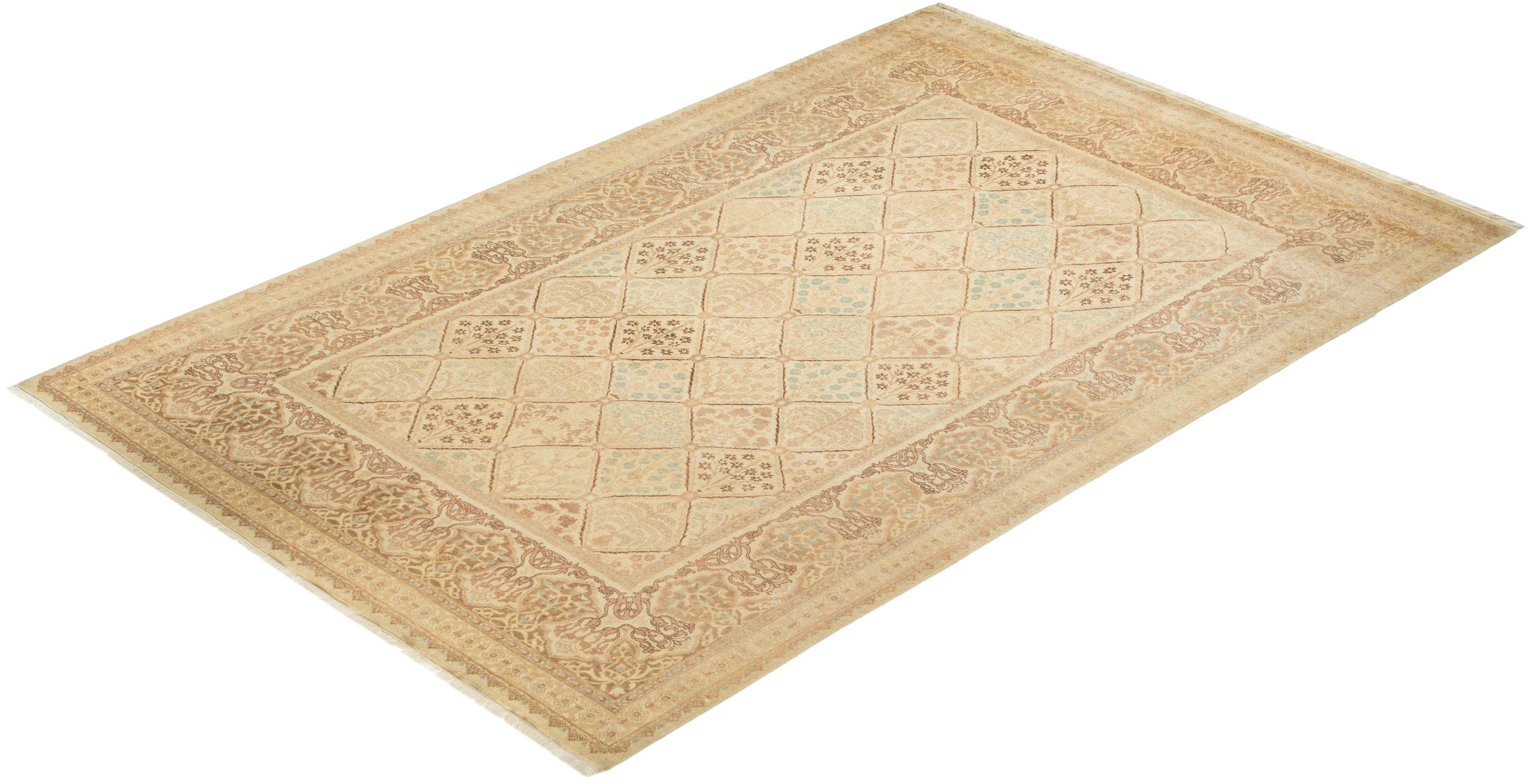With understated palettes and allover designs, the rugs in the Mogul Collection will bring timeless sophistication to any room. Influenced by a spectrum of Turkish, Indian, and Persian designs, the artisans who handweave these wool rugs imbue