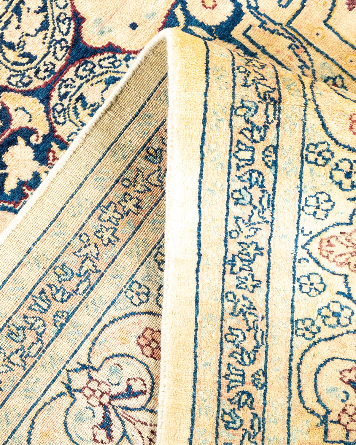 Alfombra tradicional única Hand Made Mogul marfil Pakistaní
