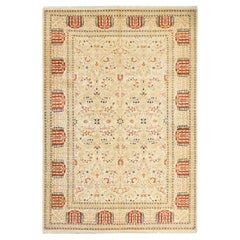 Alfombra tradicional única Hand Made Mogul marfil
