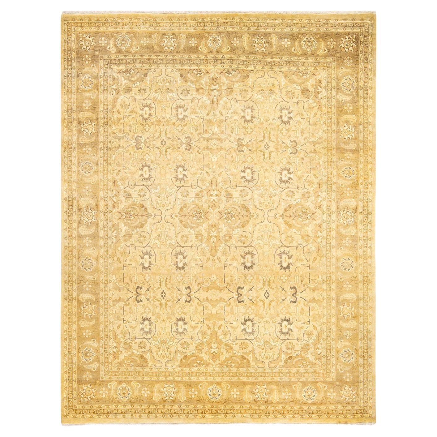 One-of-a-Kind Hand Made Traditional Mogul Ivory Area Rug For Sale at ...