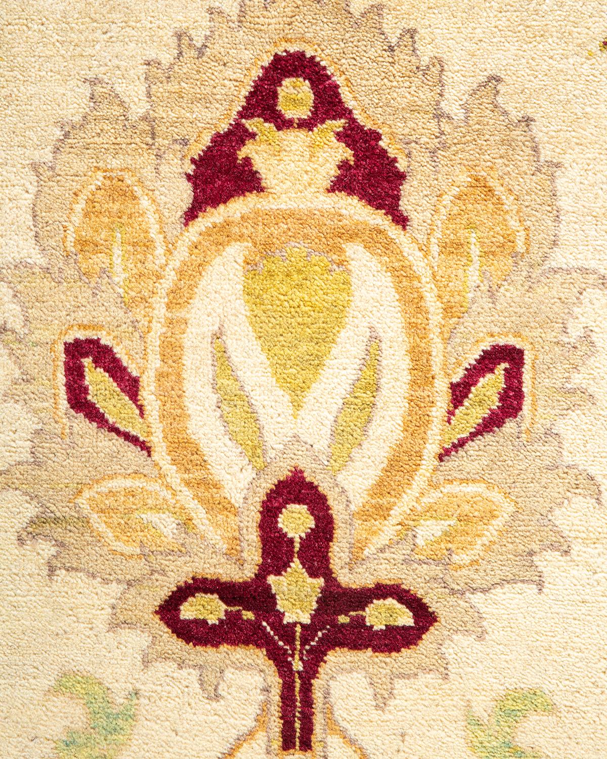 Alfombra tradicional única Hand Made Mogul Marfil Siglo XXI y contemporáneo en venta