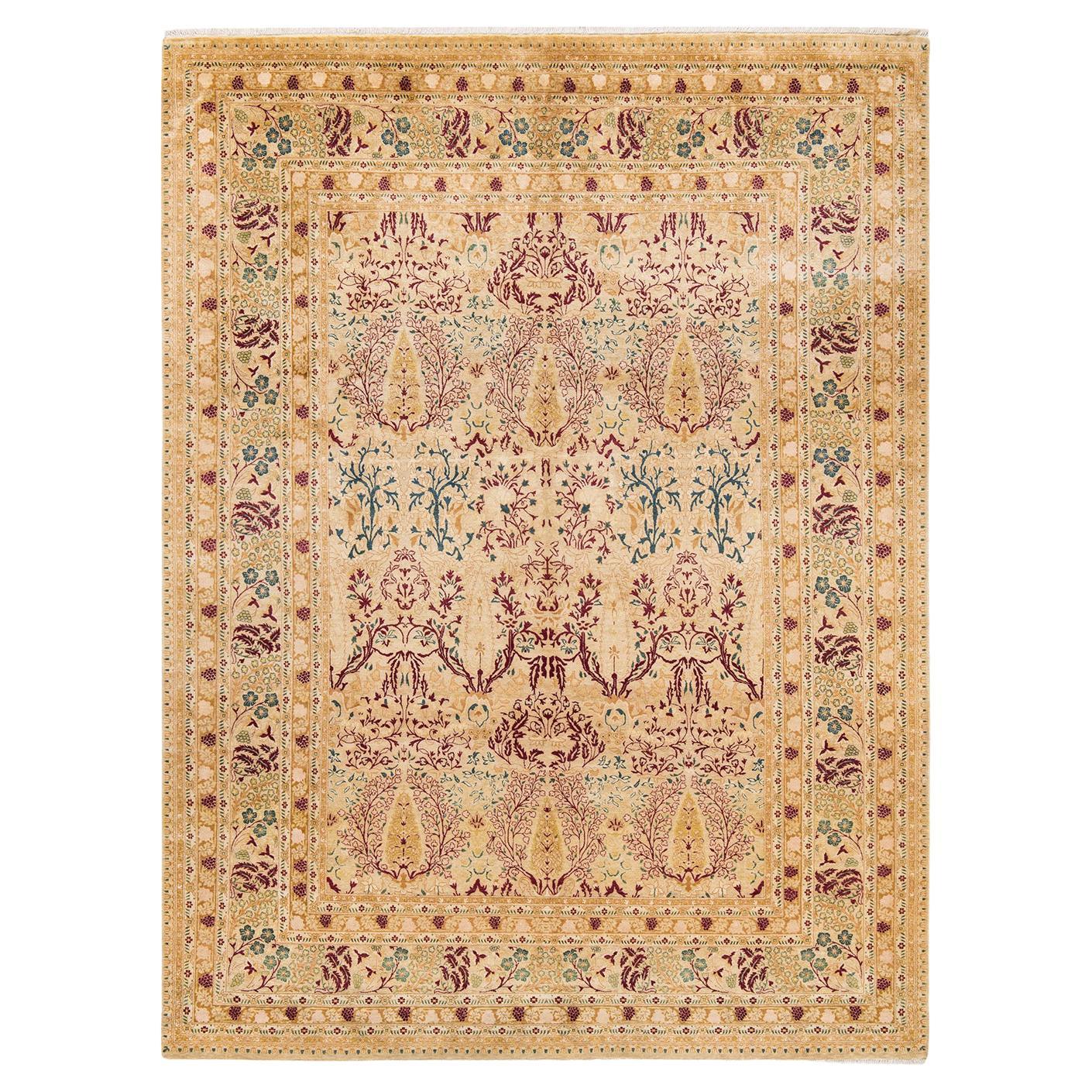 Alfombra tradicional única Hand Made Mogul marfil