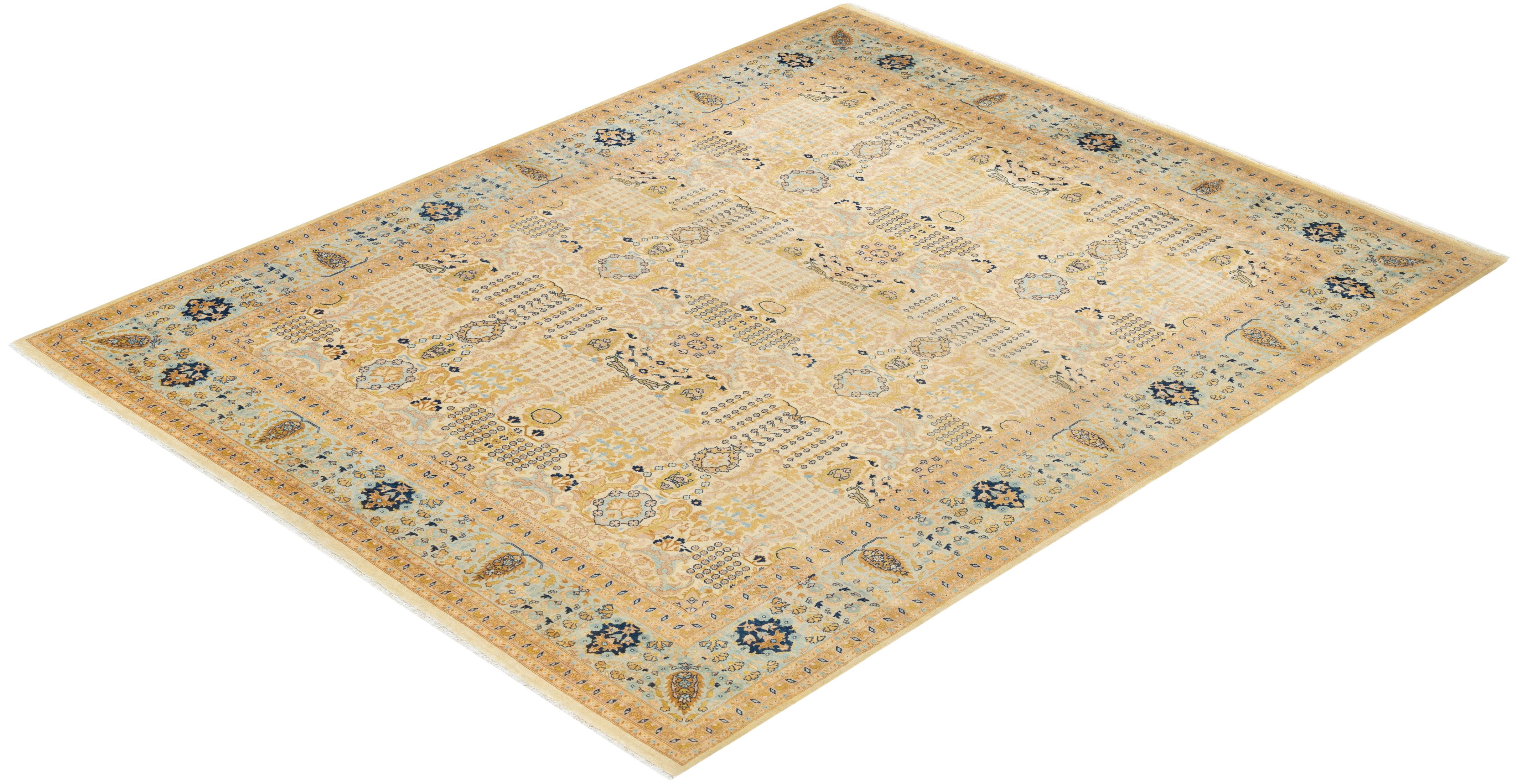 With understated palettes and allover designs, the rugs in the Mogul Collection will bring timeless sophistication to any room. Influenced by a spectrum of Turkish, Indian, and Persian designs, the artisans who handweave these wool rugs imbue