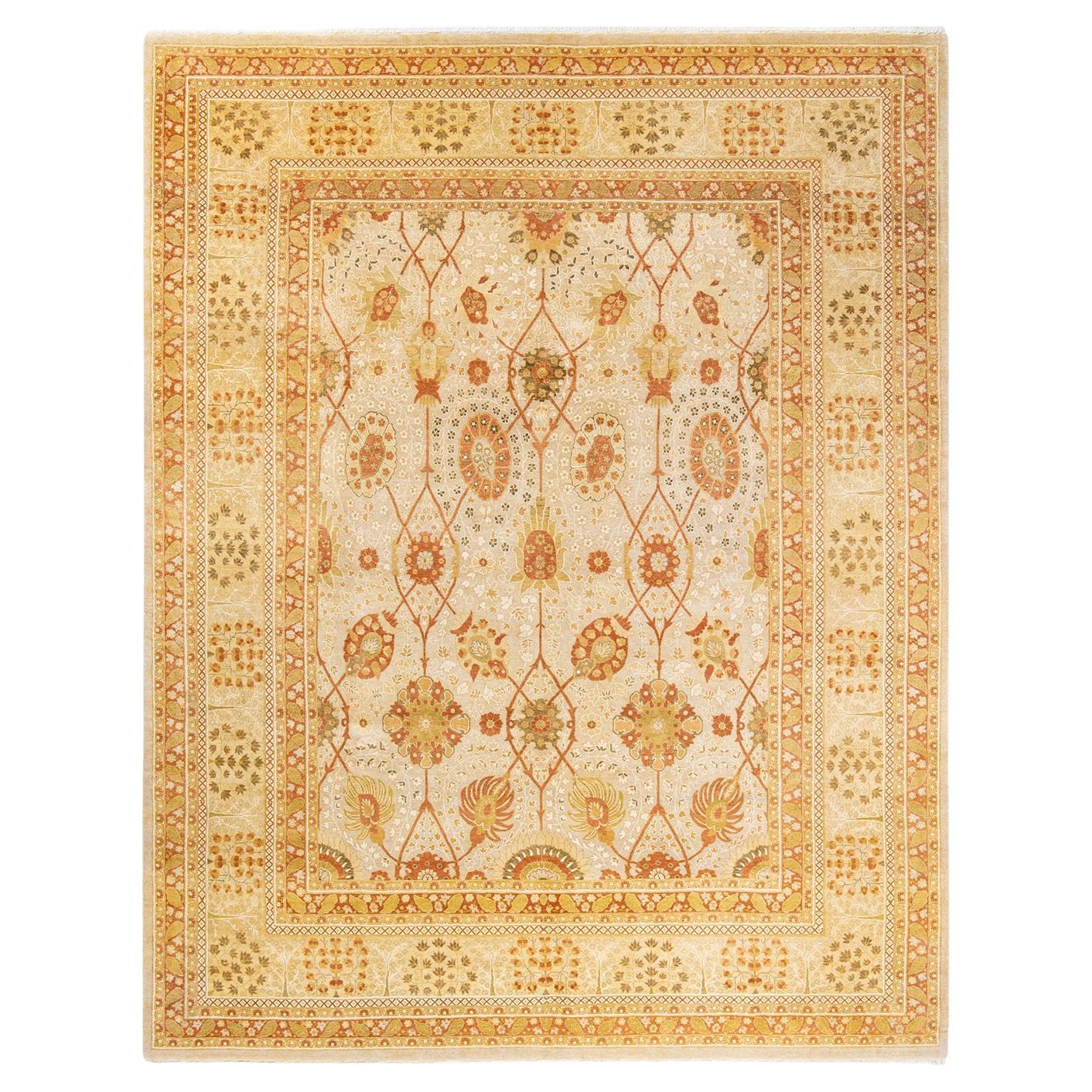 Alfombra tradicional única Hand Made Mogul marfil en venta
