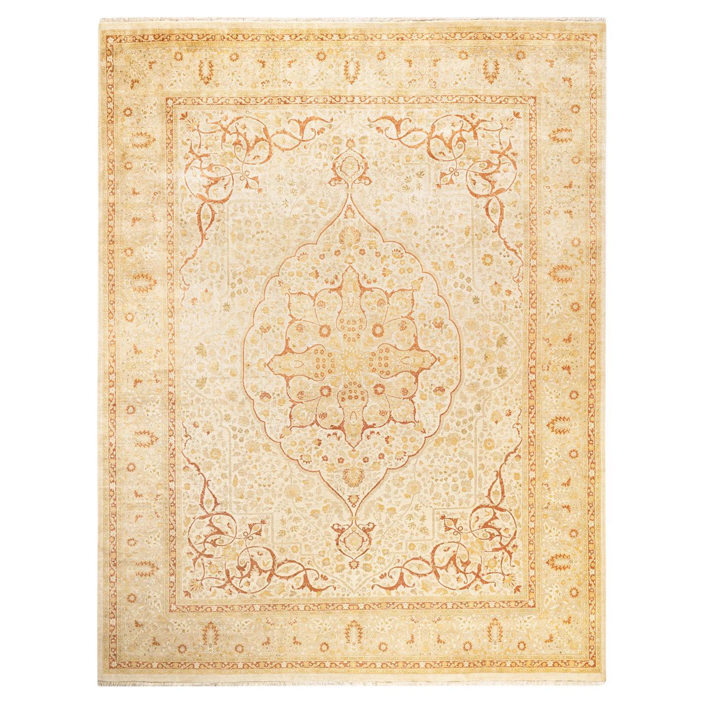Alfombra tradicional única Hand Made Mogul marfil