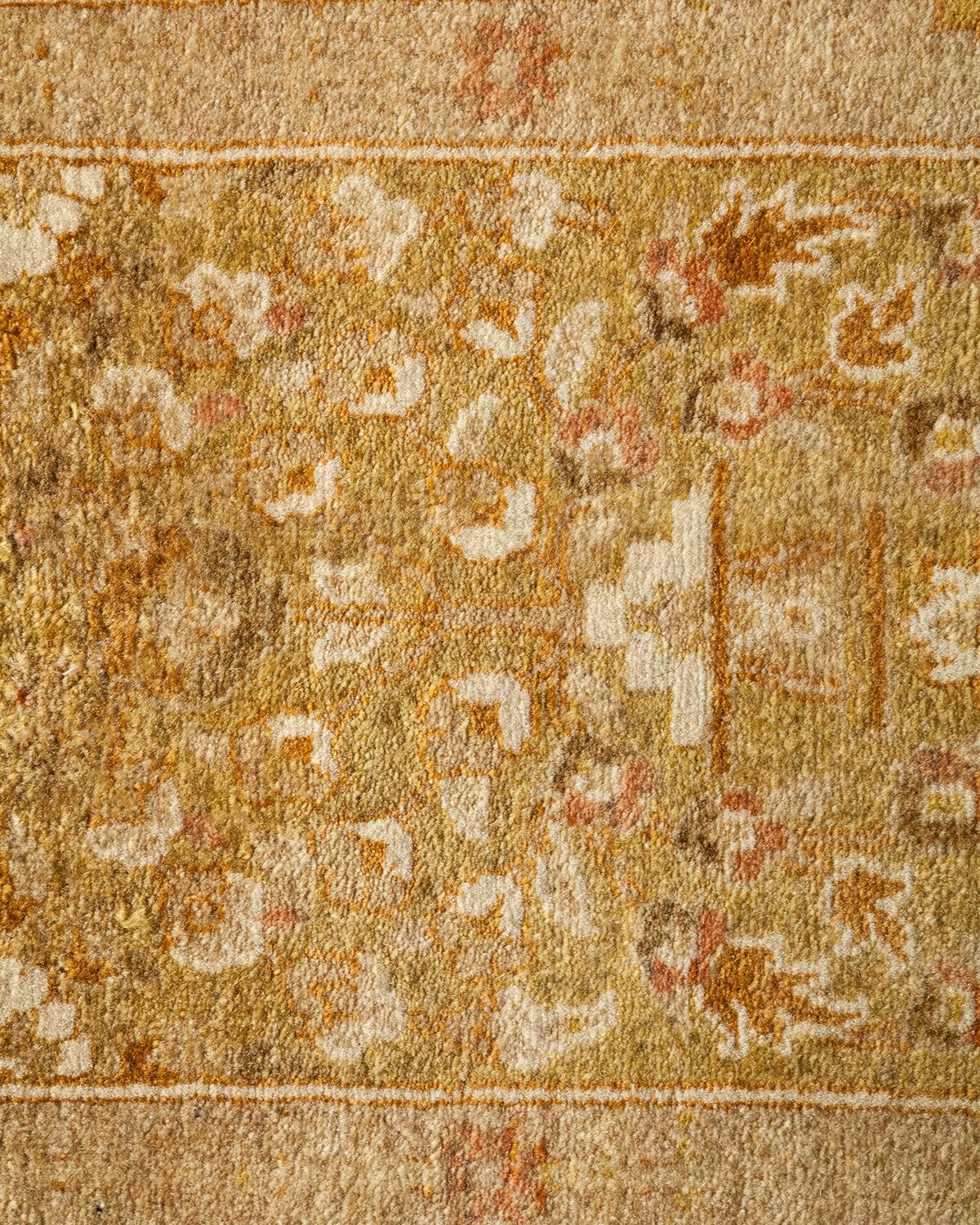 XXI secolo e contemporaneo Tappeto tradizionale Mogul Ivory, unico nel suo genere, realizzato a mano in vendita