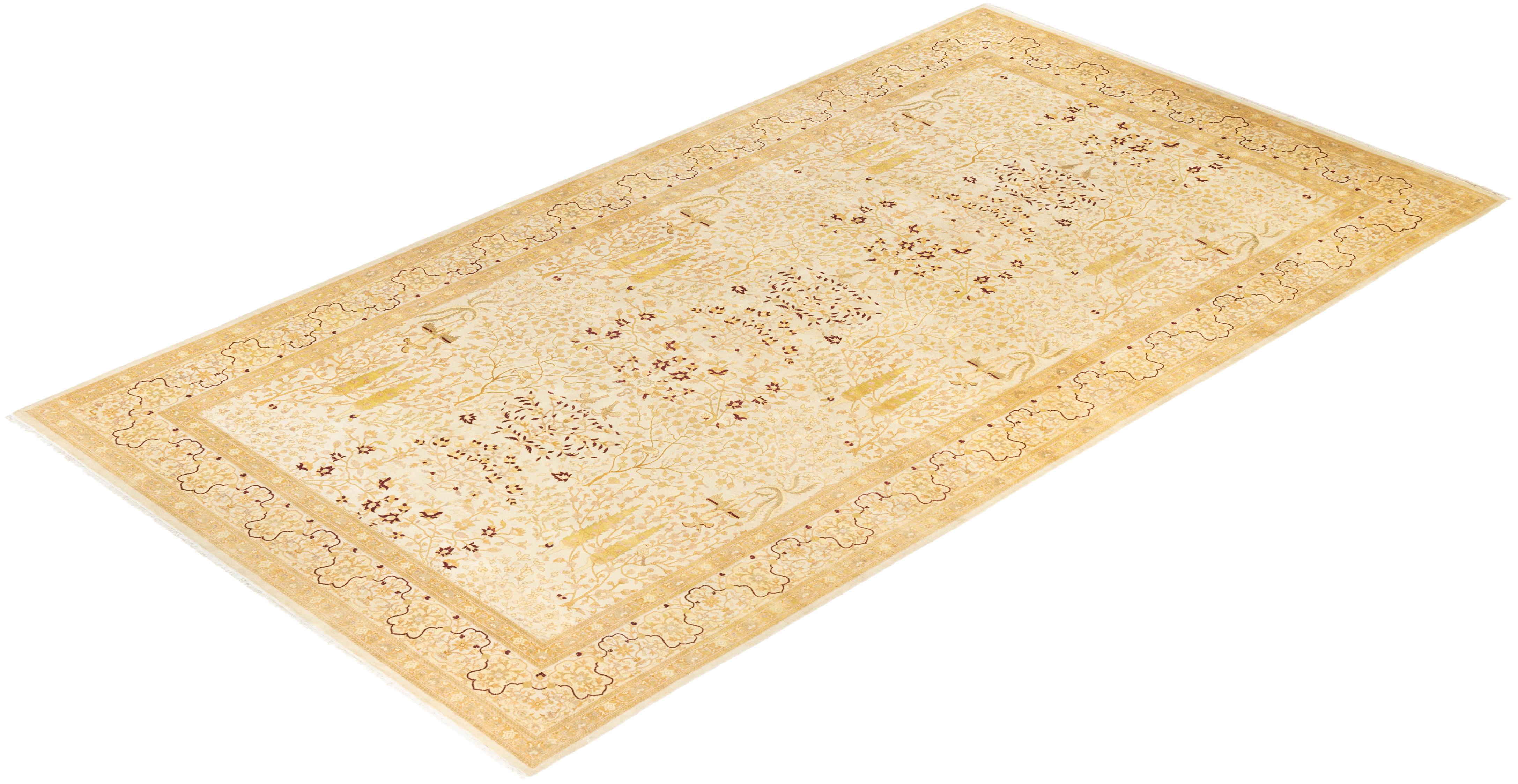 With understated palettes and allover designs, the rugs in the Mogul Collection will bring timeless sophistication to any room. Influenced by a spectrum of Turkish, Indian, and Persian designs, the artisans who handweave these wool rugs imbue