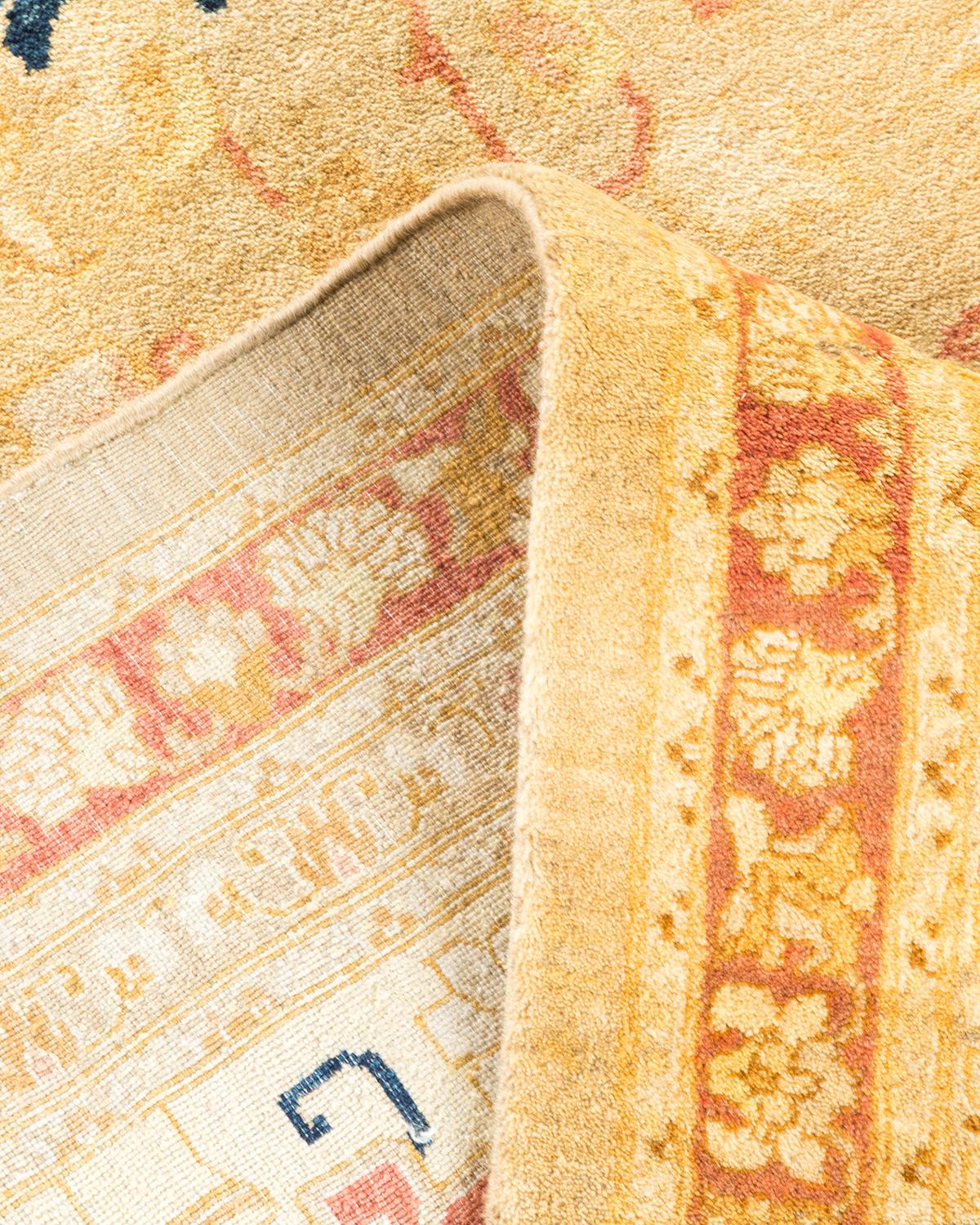 Pakistano Tappeto d'area tradizionale Mogul avorio, unico nel suo genere, realizzato a mano in vendita