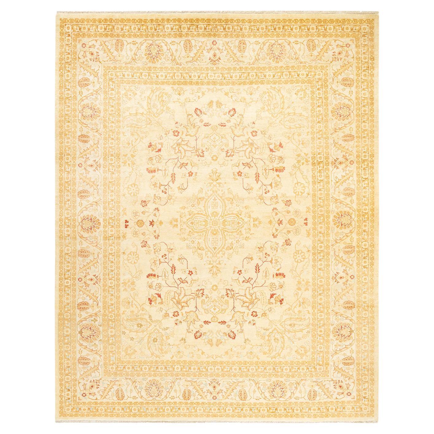 Alfombra tradicional única Hand Made Mogul marfil