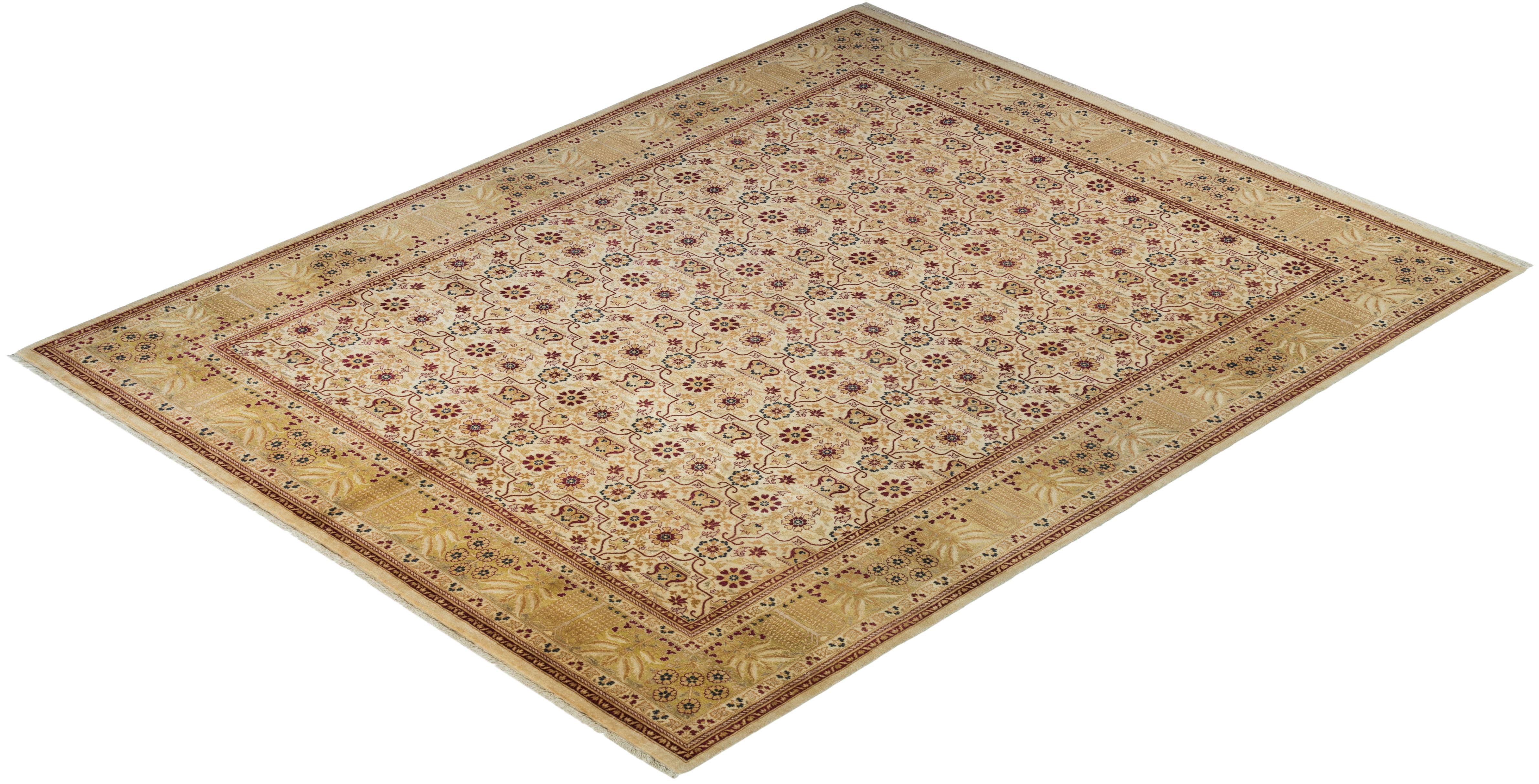 With understated palettes and allover designs, the rugs in the Mogul Collection will bring timeless sophistication to any room. Influenced by a spectrum of Turkish, Indian, and Persian designs, the artisans who handweave these wool rugs imbue