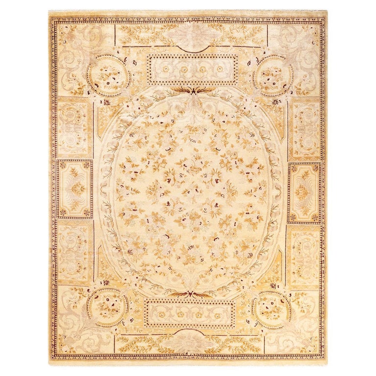 Ivory Rug Handmade One-of-a-kind Hand Made Traditional Mogul Ivory Area Rug For Sale at ...
