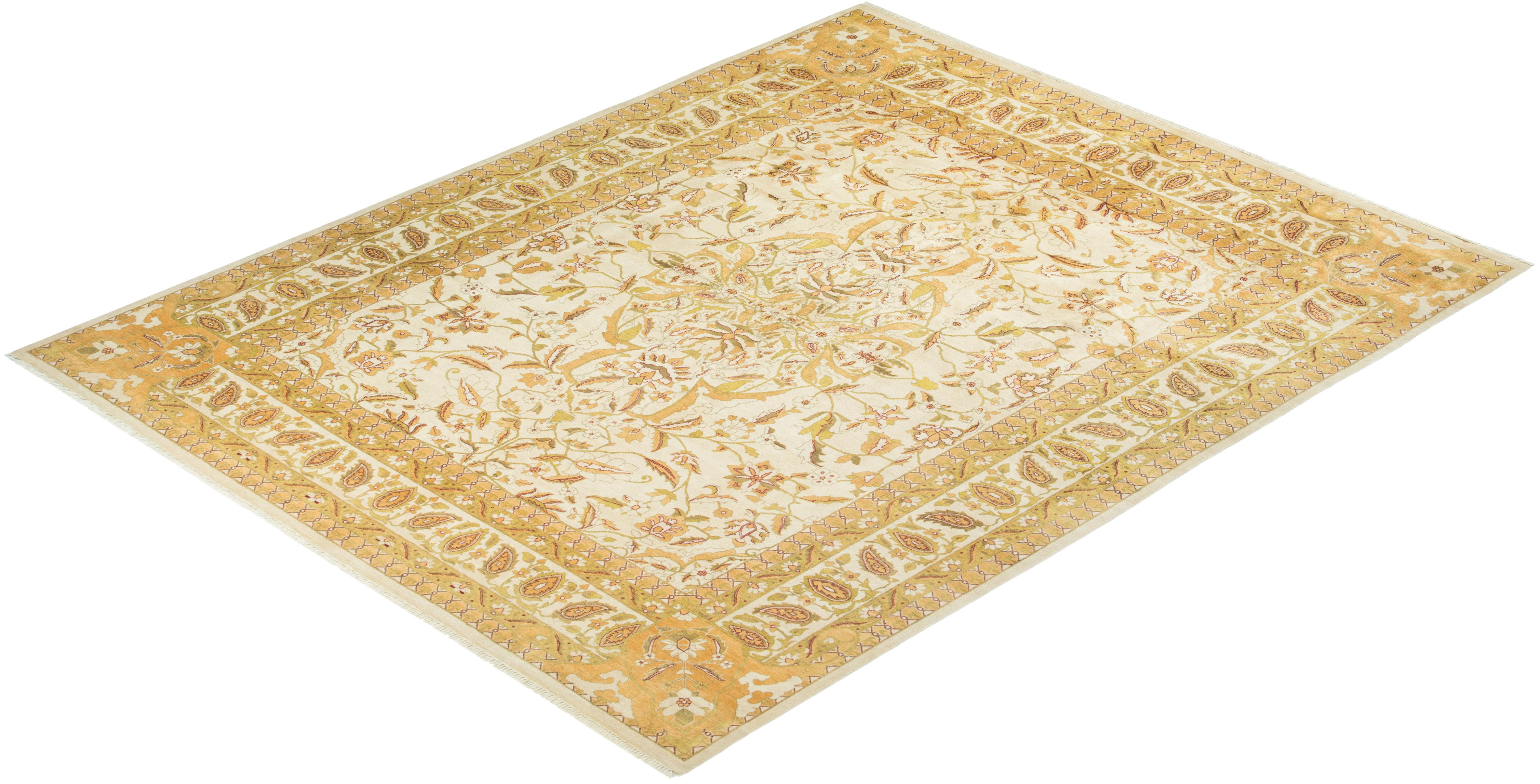 With understated palettes and allover designs, the rugs in the Mogul Collection will bring timeless sophistication to any room. Influenced by a spectrum of Turkish, Indian, and Persian designs, the artisans who handweave these wool rugs imbue