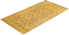 One-Of-A-Kind Hand Made Traditional Mogul Ivory Area Rug 8' 1" x 10' 4"