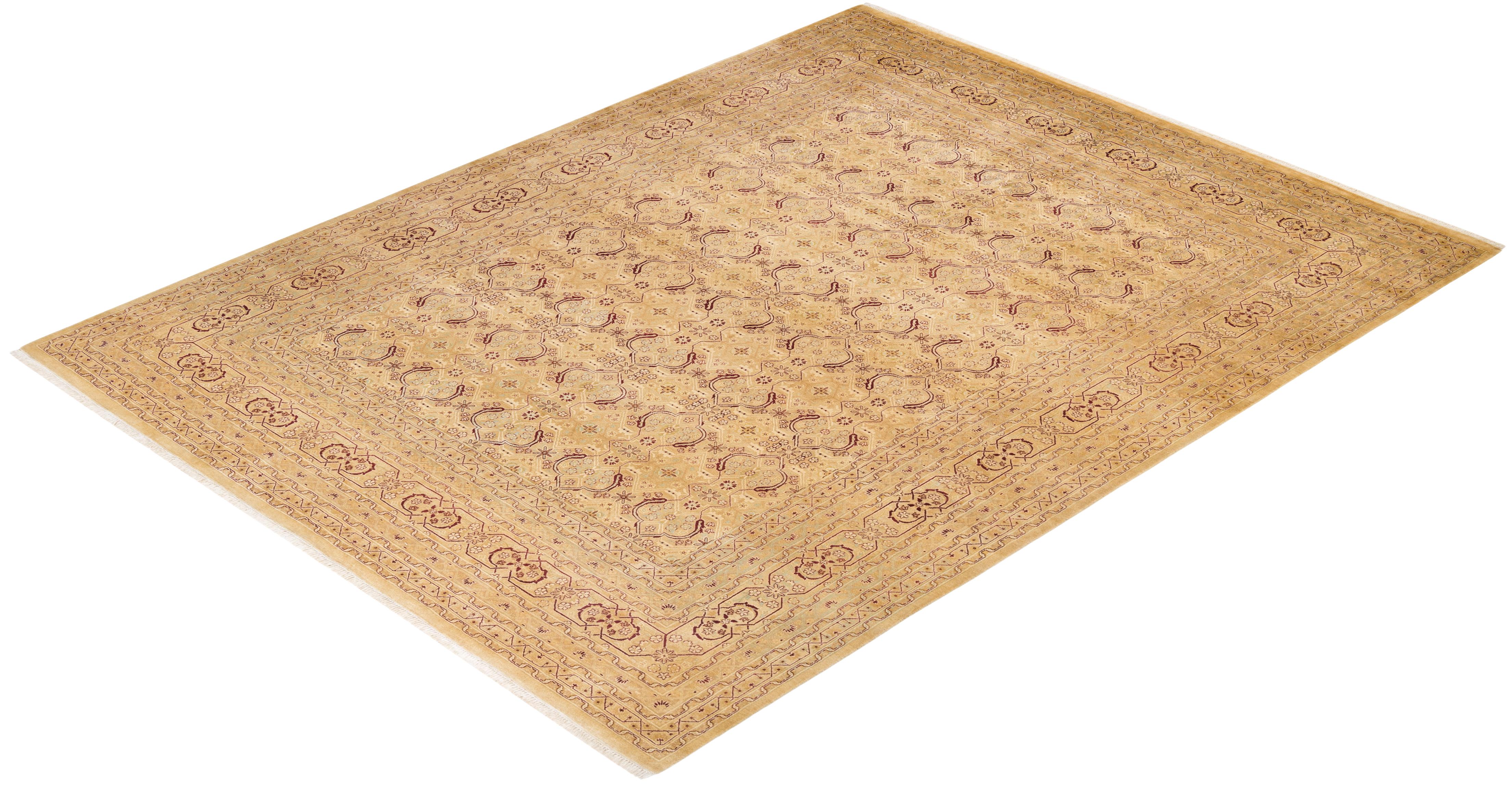 With understated palettes and allover designs, the rugs in the Mogul Collection will bring timeless sophistication to any room. Influenced by a spectrum of Turkish, Indian, and Persian designs, the artisans who handweave these wool rugs imbue